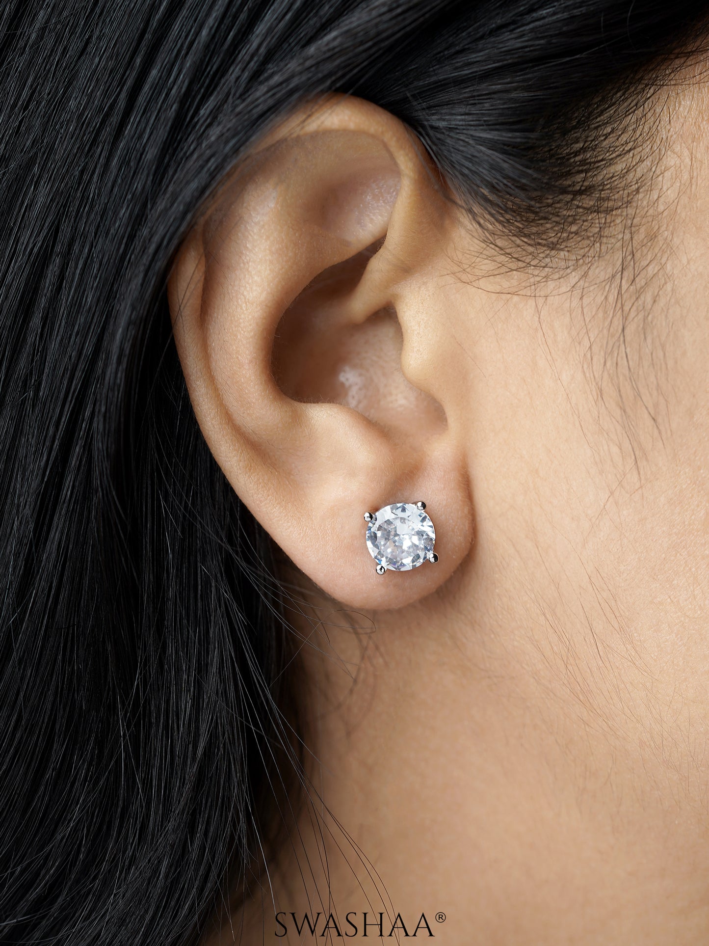 Kael Solitaire Women's Stud Earrings