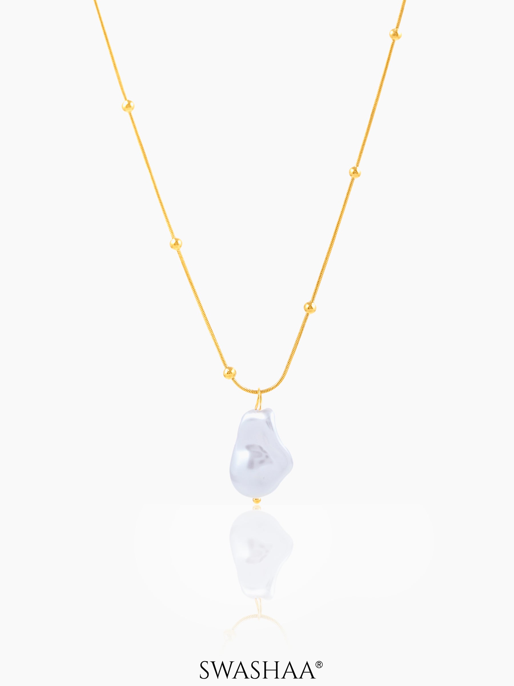 Kaino Pearl 18K Gold Plated Necklace Gold