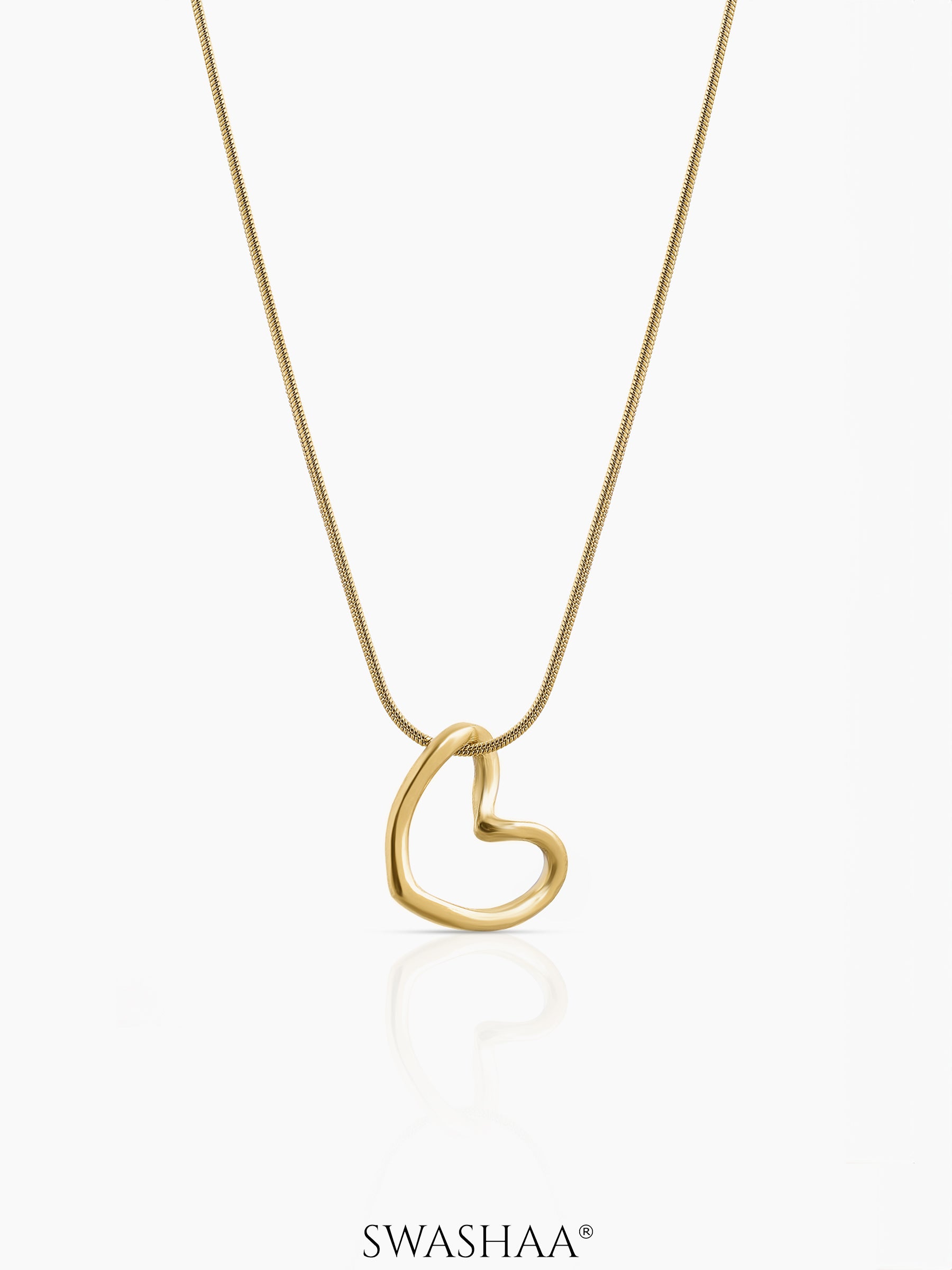 Kaira Holo Heart Necklace 18K Gold Plated