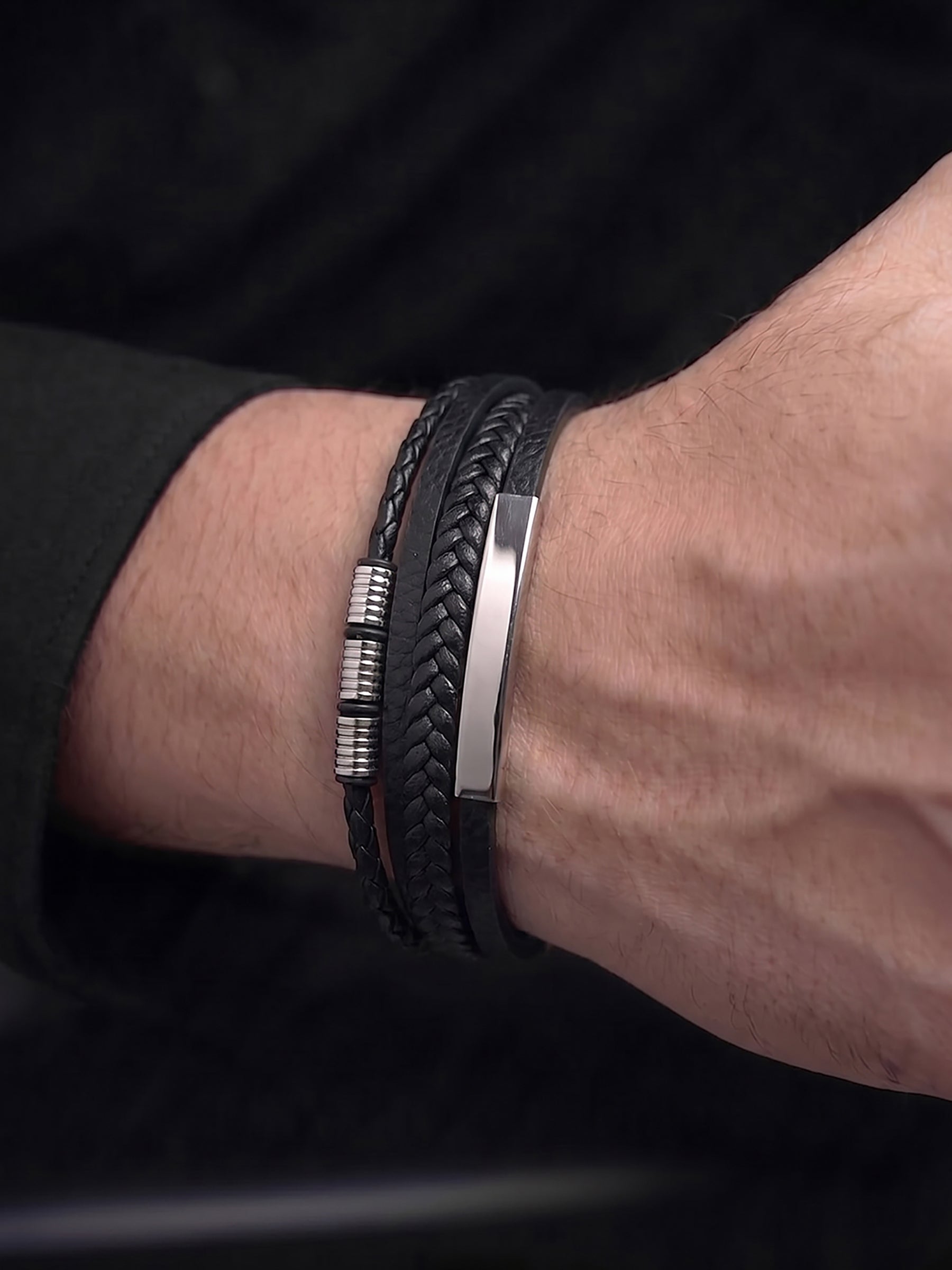 Kaivan Men's Leather Bracelet