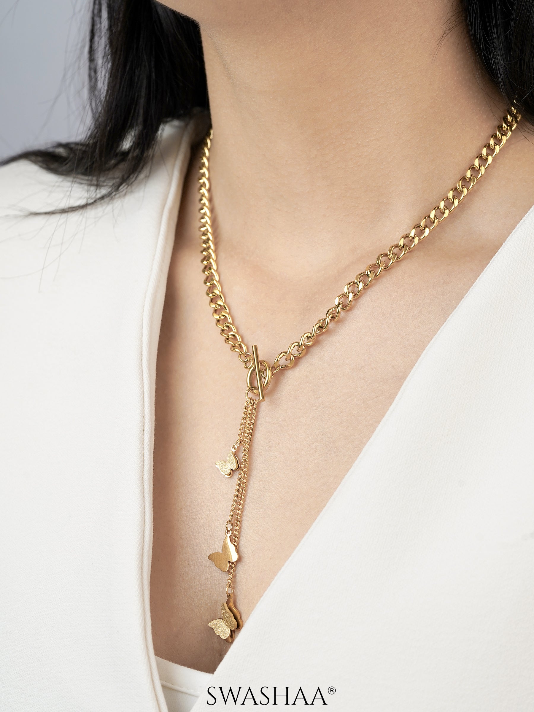 Kenya Butterfly 18K Gold Plated Necklace