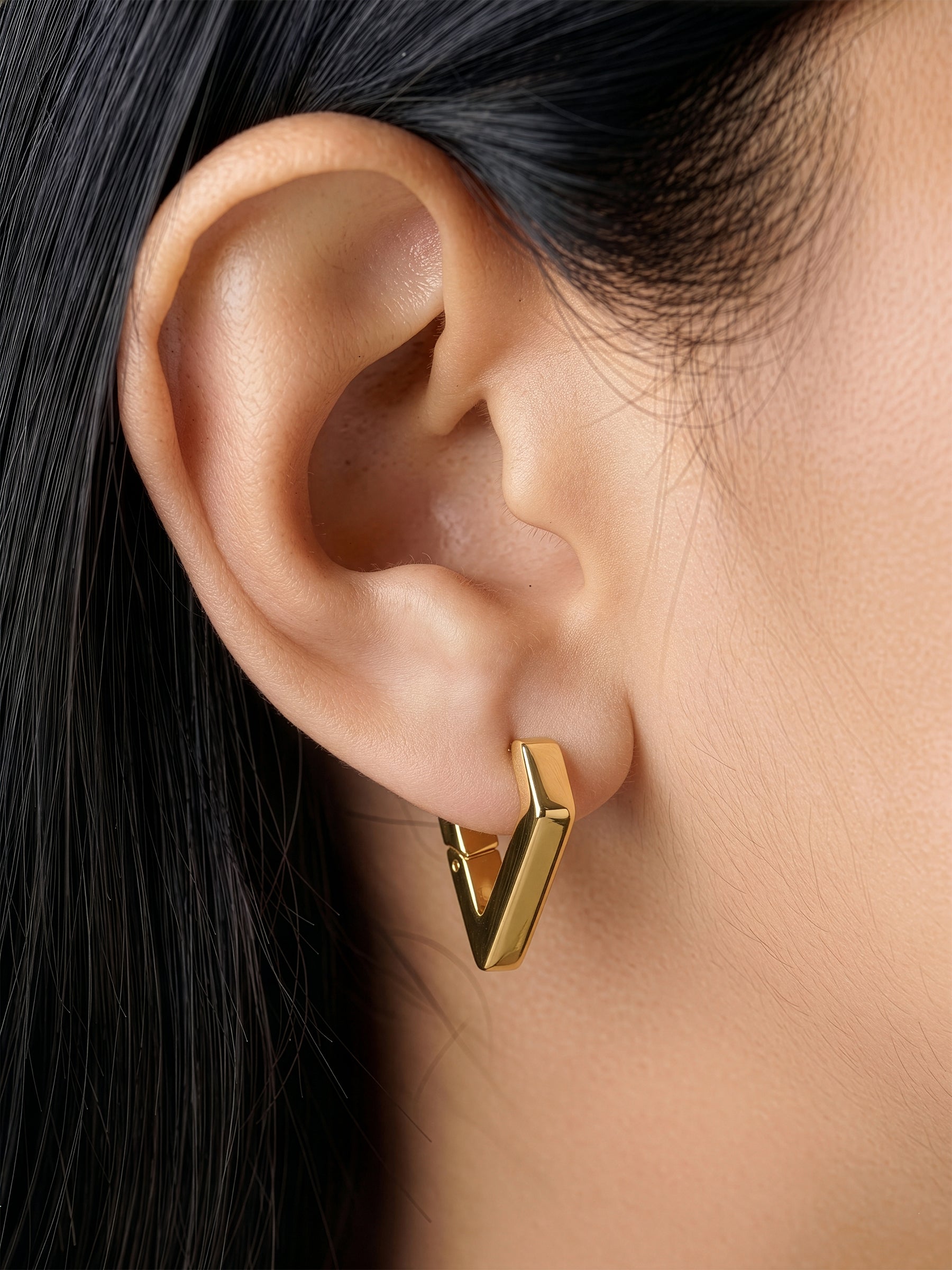 Kiran 18K Gold Plated Women's Hoop Earrings