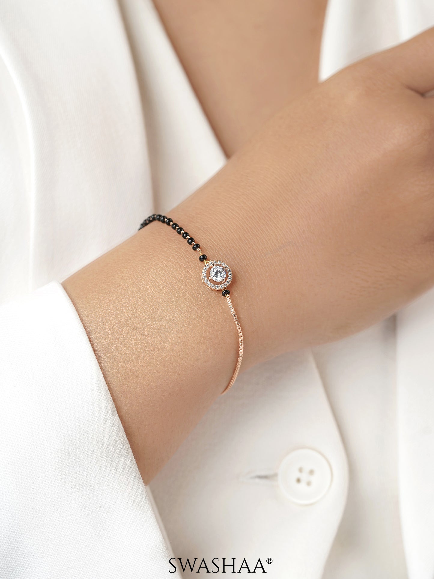 Krina Rosegold Plated Mangalsutra Bracelet