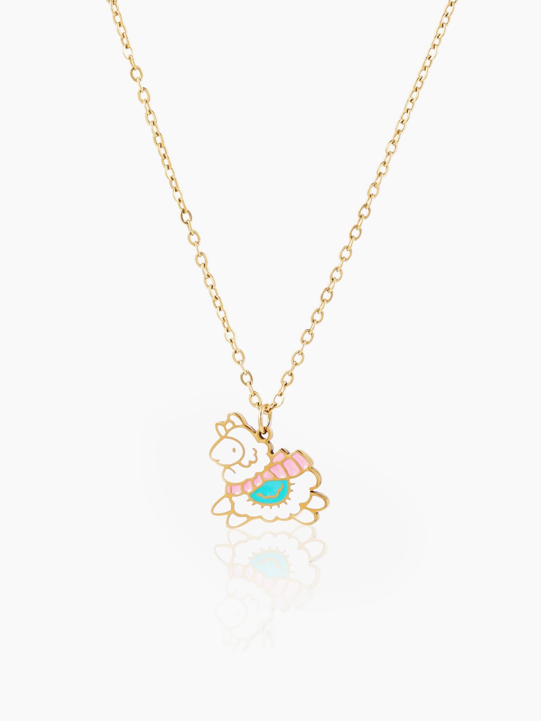 Lady Sheep 18K Gold Plated Kid's Pendant Necklace Gold