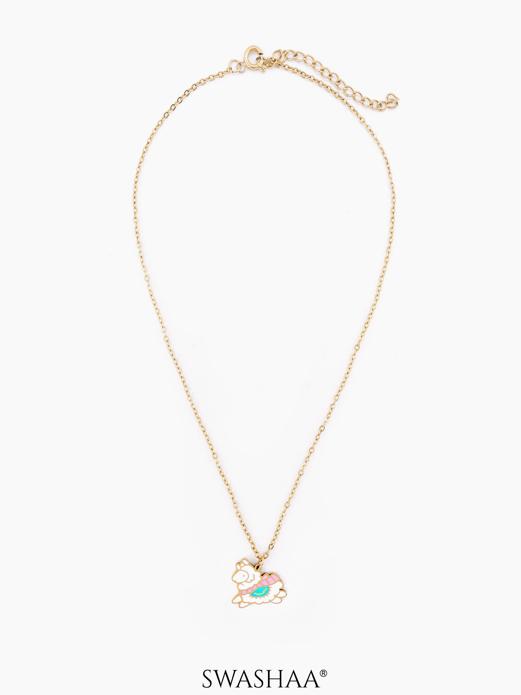 Lady Sheep 18K Gold Plated Kid's Pendant Necklace