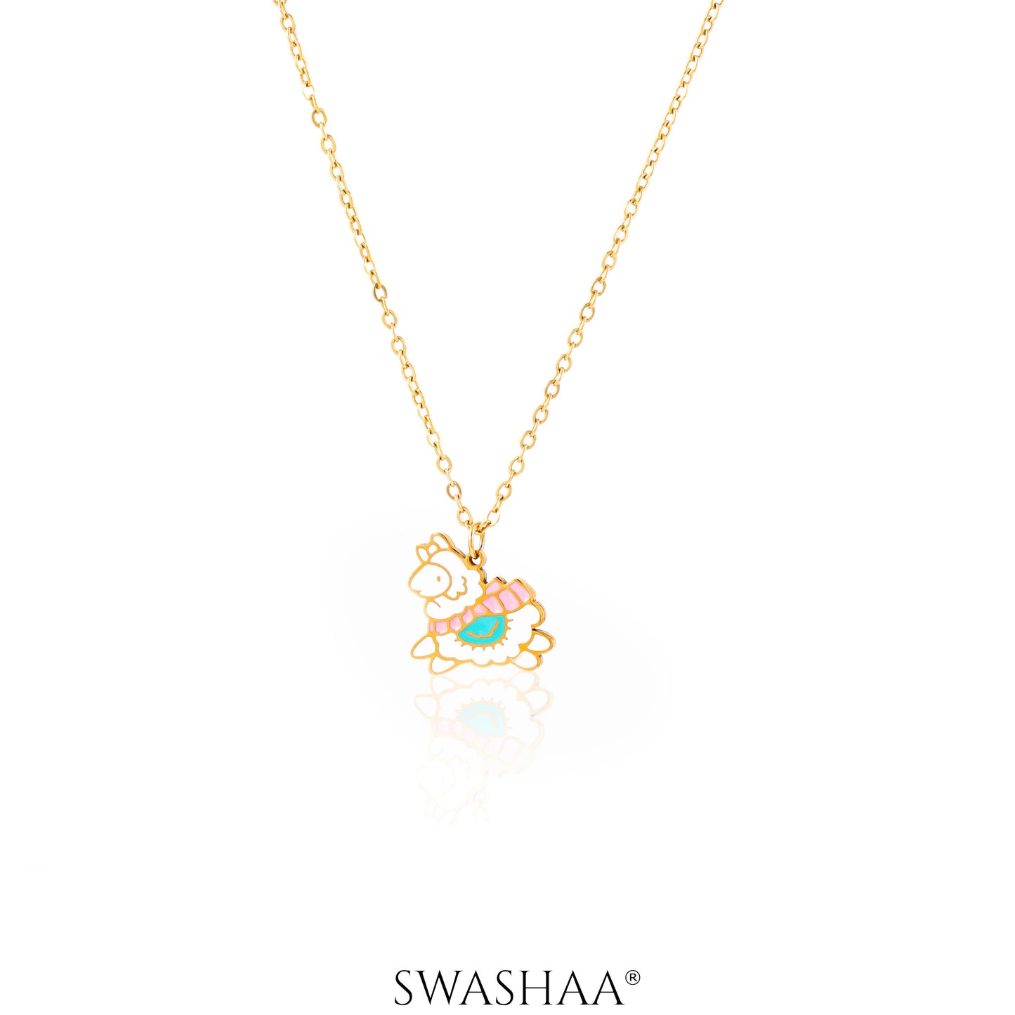 Lady Sheep 18K Gold Plated Kid's Pendant Necklace Gold