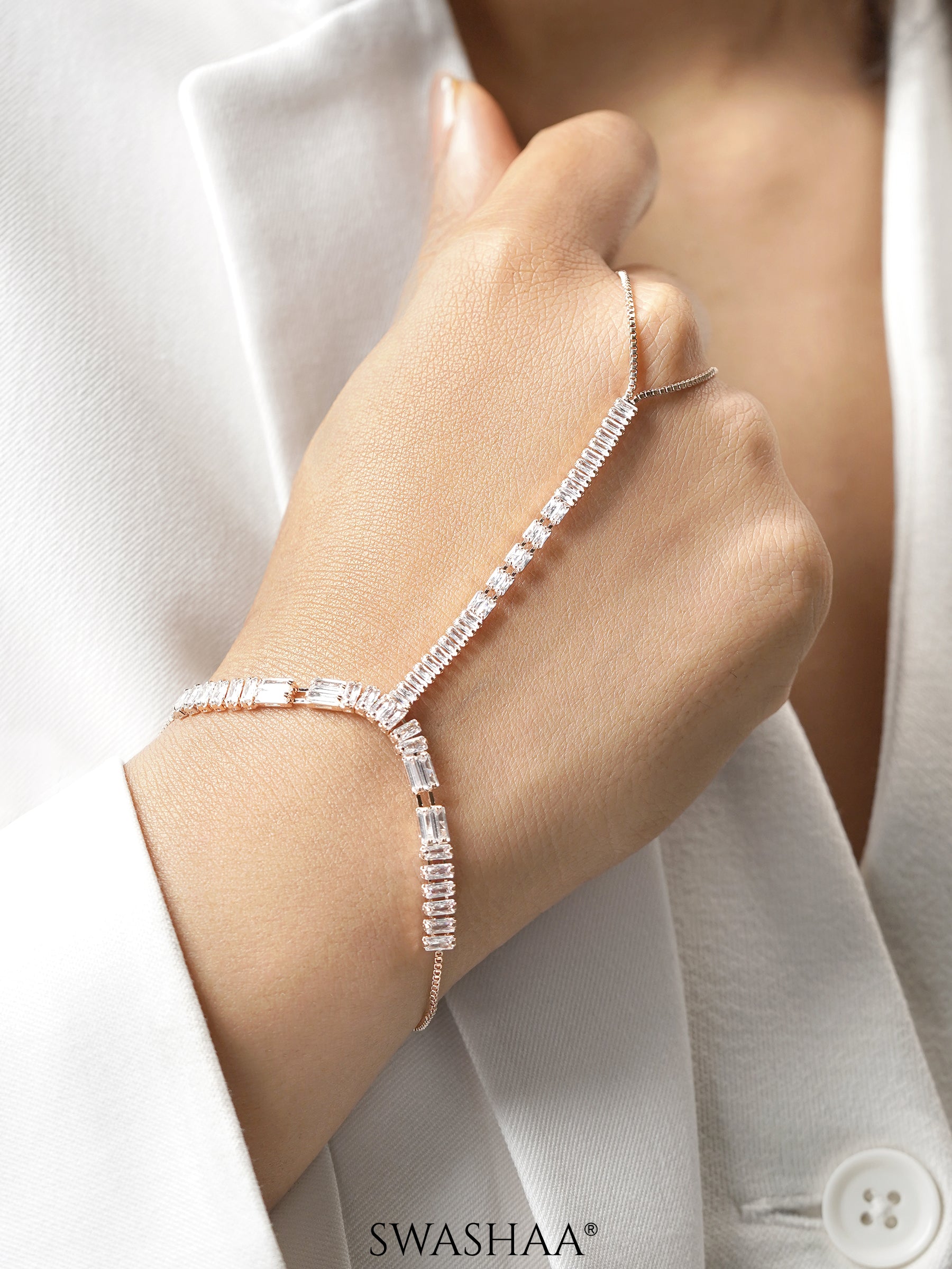 Lakshya Rosegold Plated Ring Bracelet