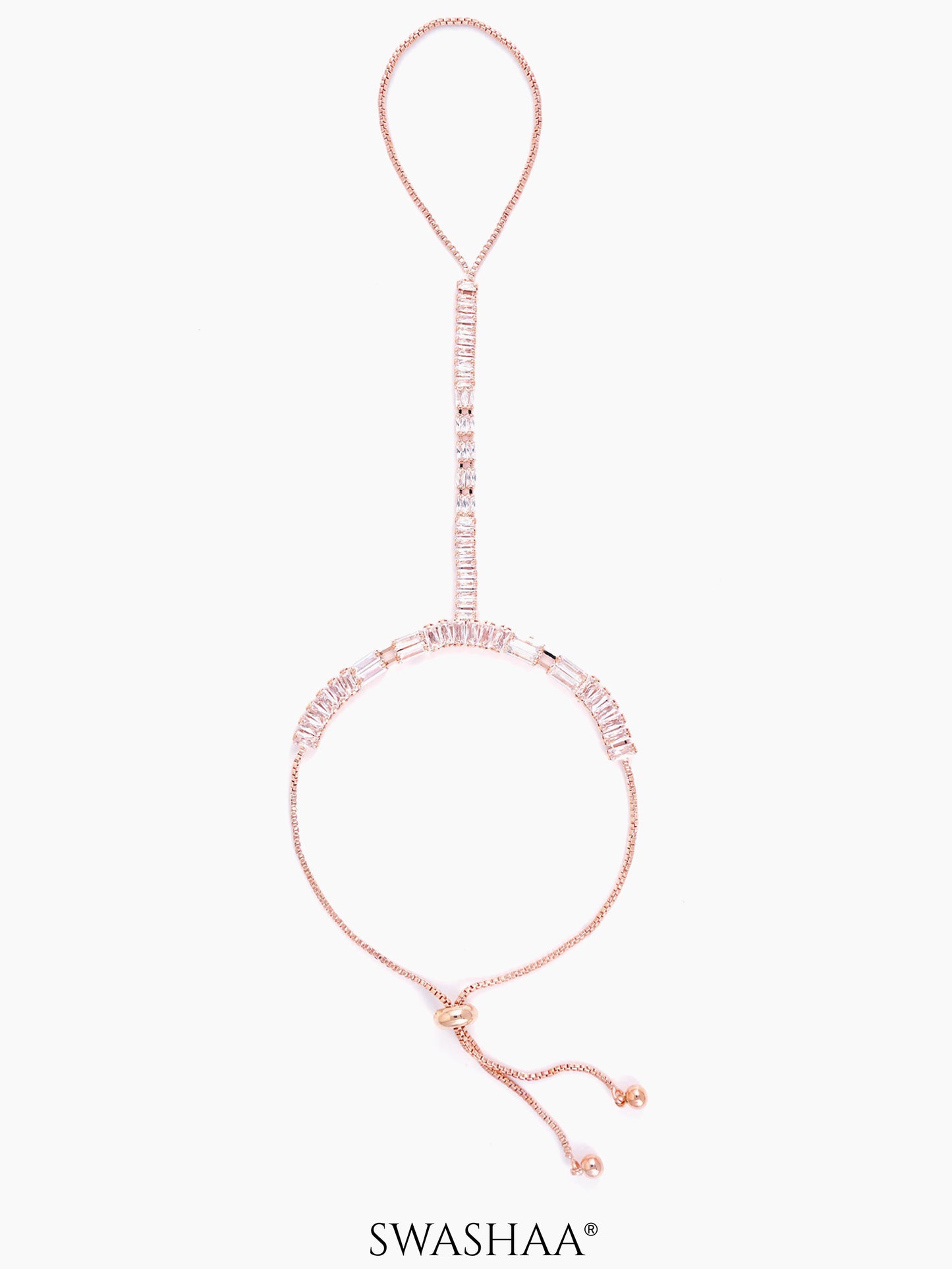 Lakshya Rosegold Plated Ring Bracelet Rosegold