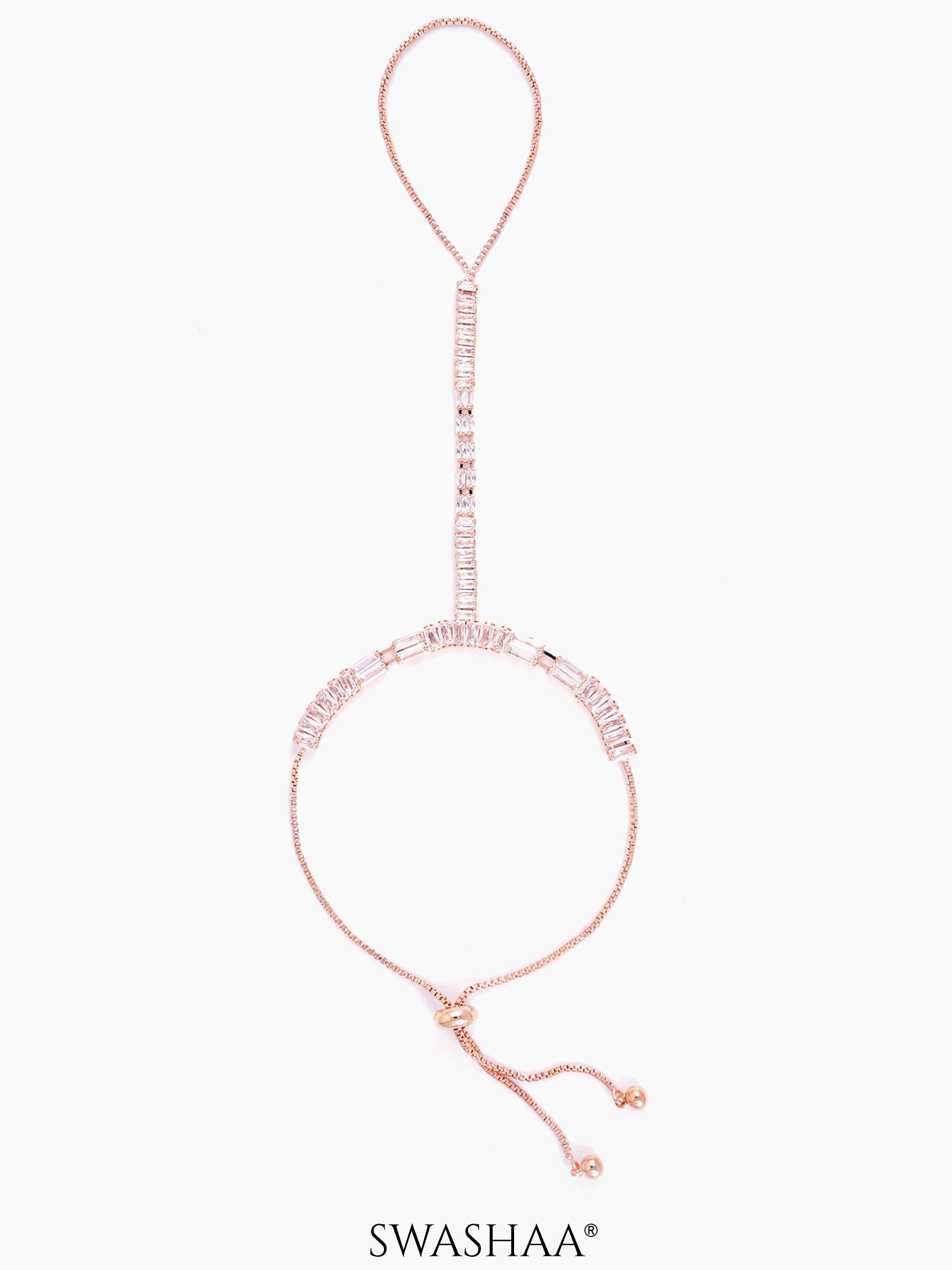 Lakshya Rosegold Plated Ring Bracelet Rosegold