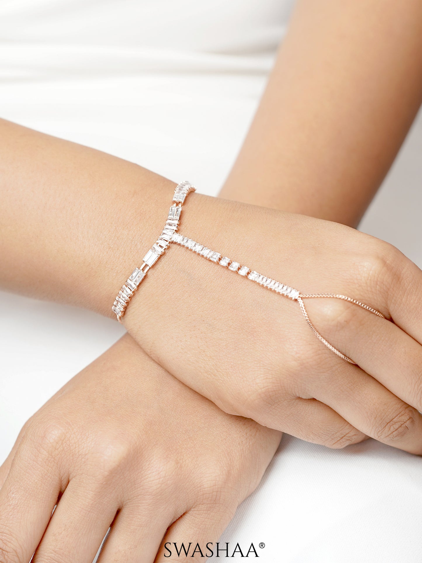 Lakshya Rosegold Plated Ring Bracelet