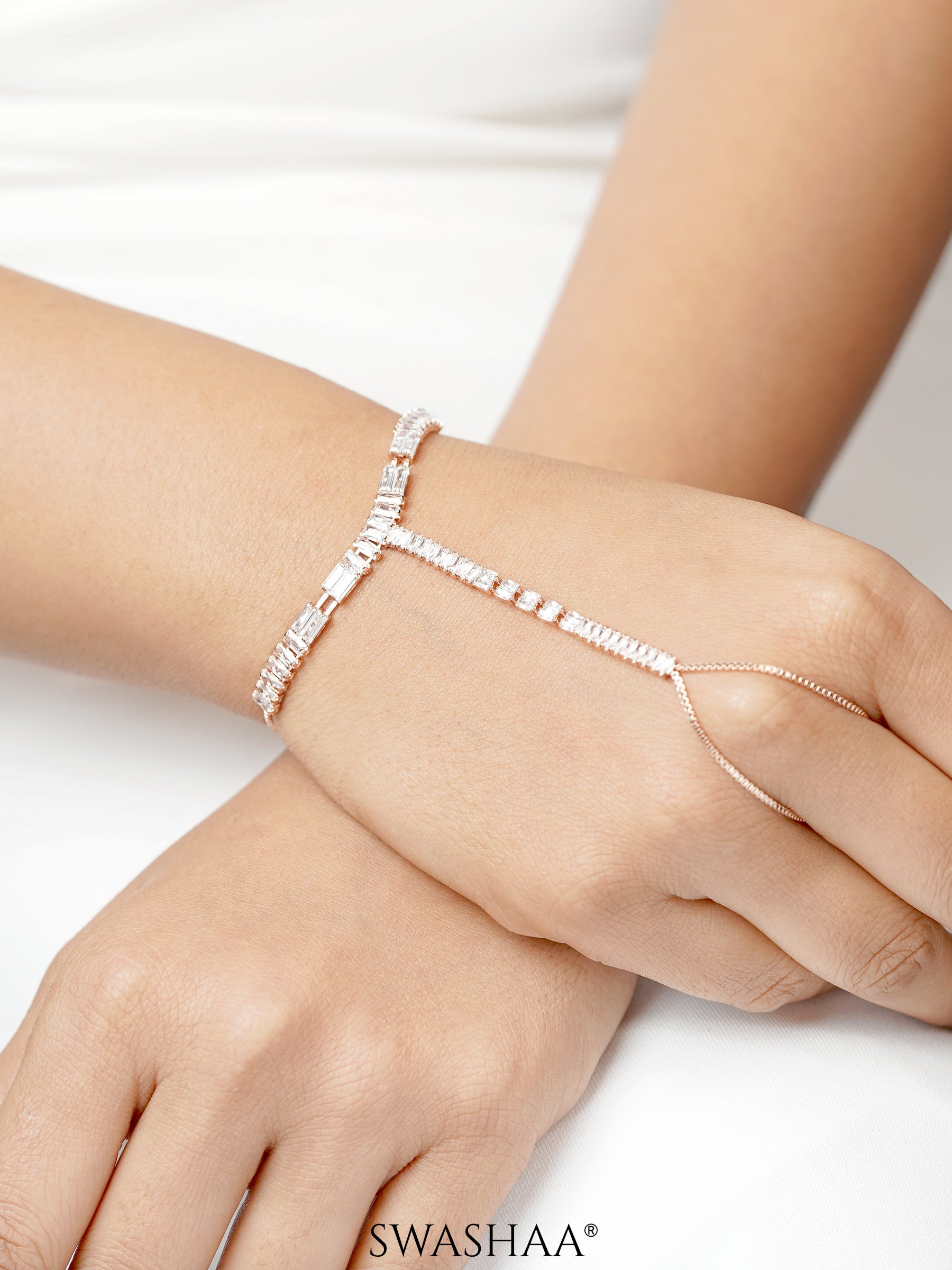 Lakshya Rosegold Plated Ring Bracelet