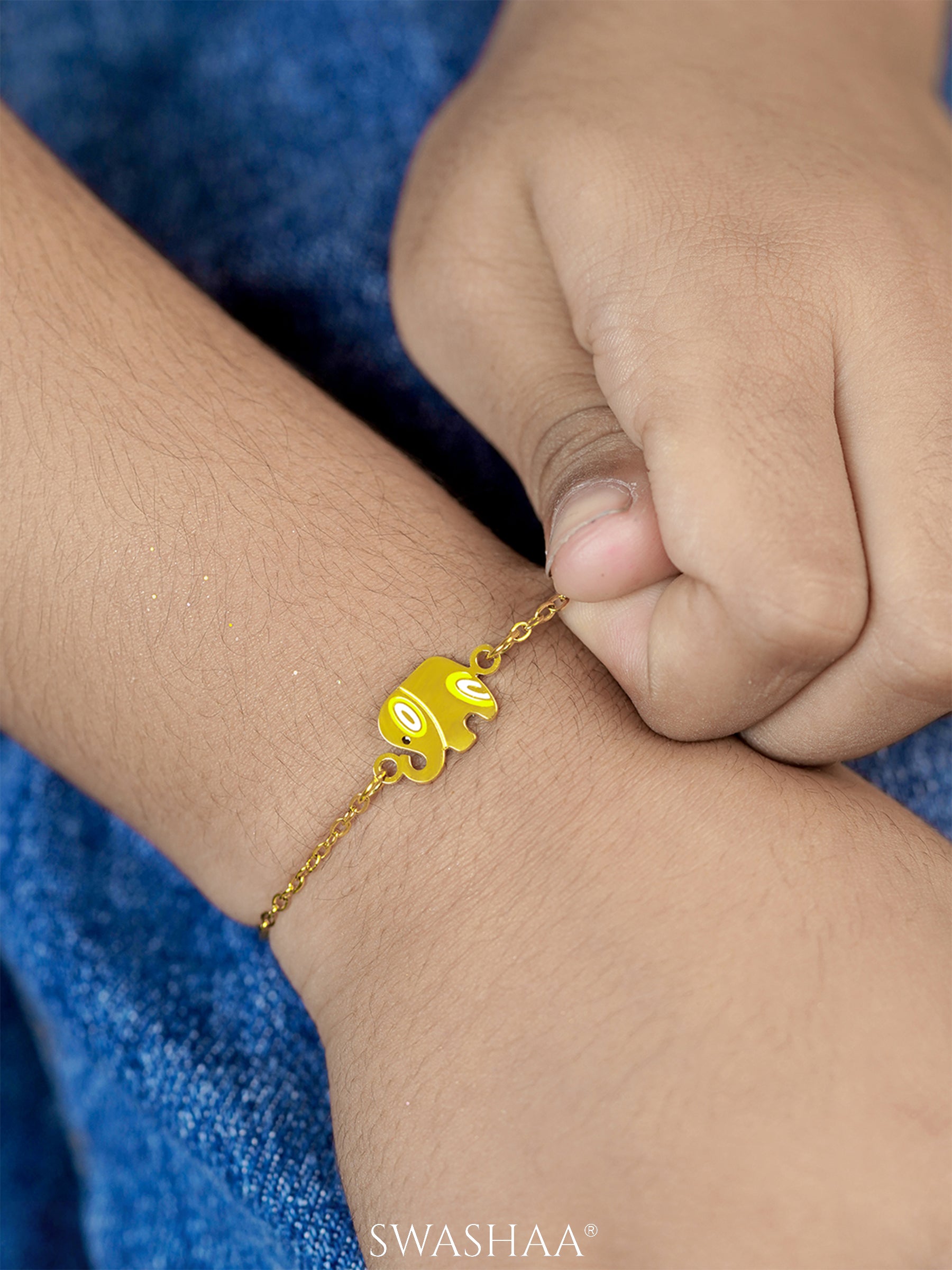 Lazy Elephant 18K Gold Plated Kid's Bracelet