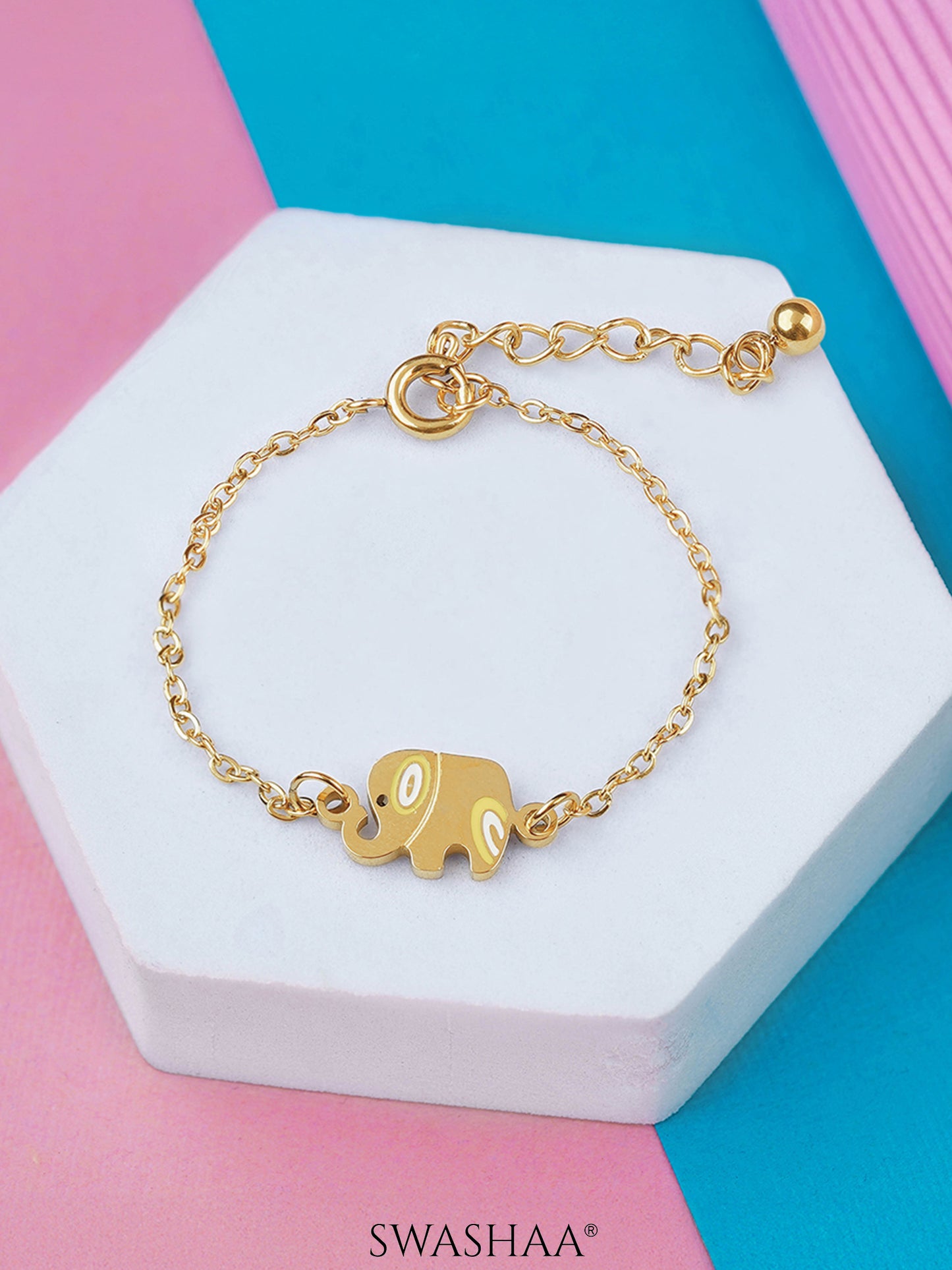 Lazy Elephant 18K Gold Plated Kid's Bracelet