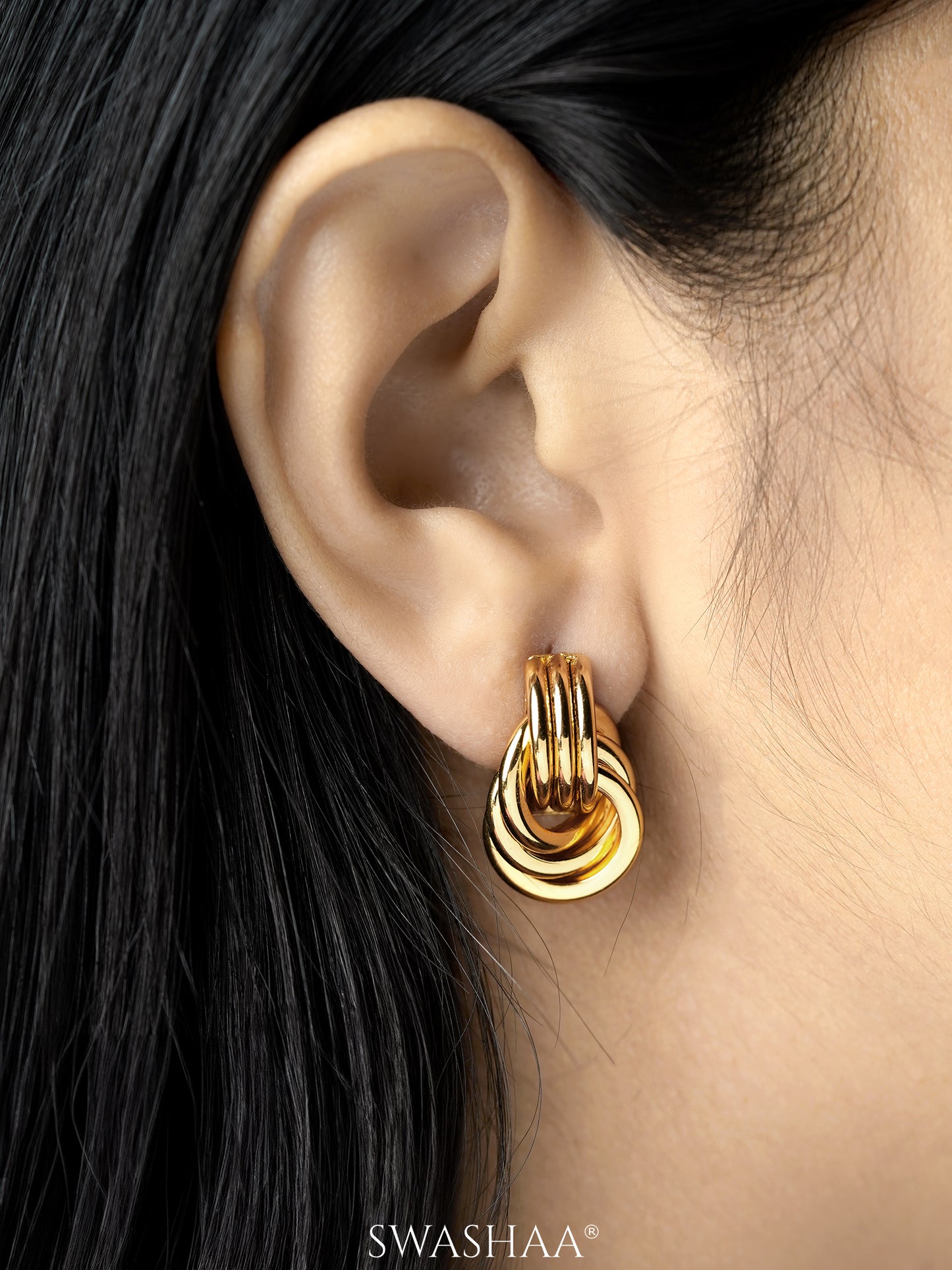 Linguine 18K Gold Plated Earrings