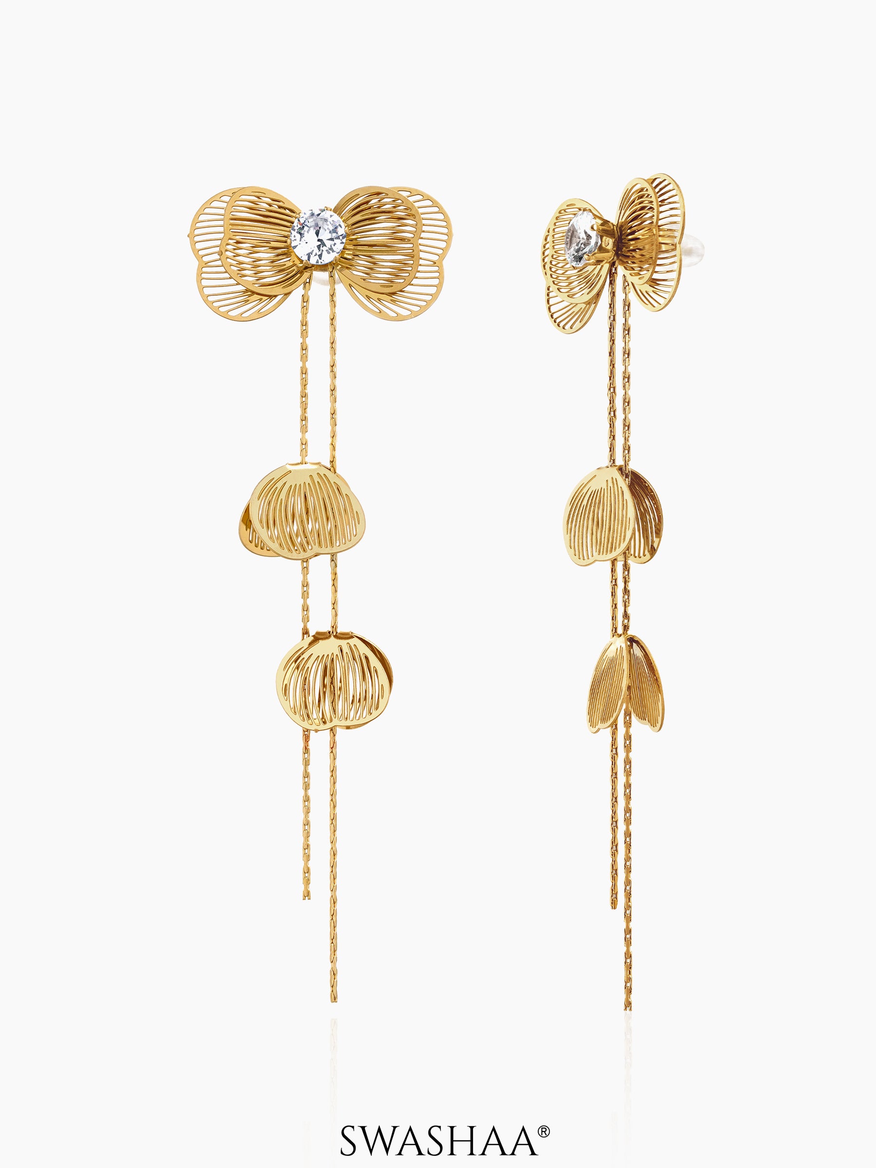 Liressa Bow Women's Drop Earrings 18K Gold Plated