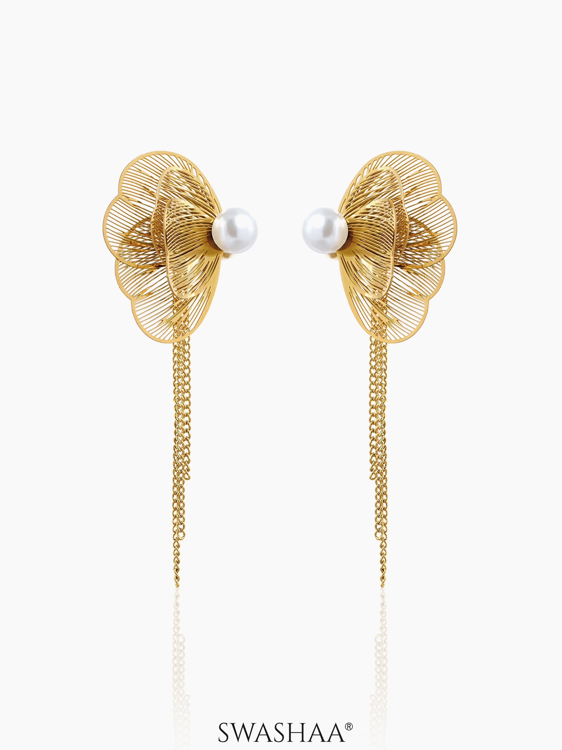 Liressa Butterfly Women's Drop Earrings 18K Gold Plated