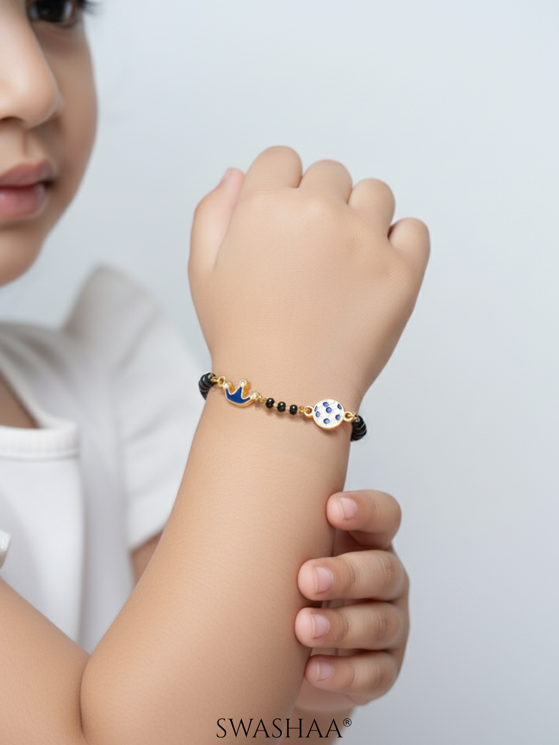 Little Champion Football 18K Gold Plated Kid's Nazariya Bracelet