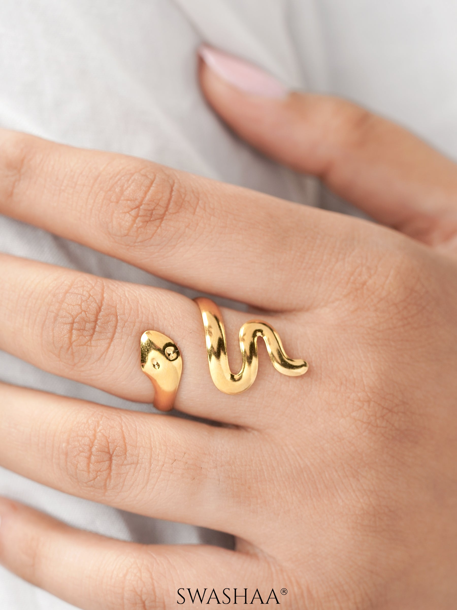 Lizz Snake 18K Gold Plated Ring
