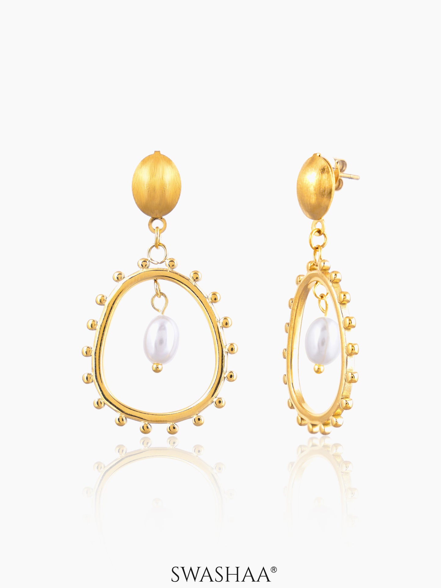 Loha Pearl 18K Gold Plated Earrings Gold