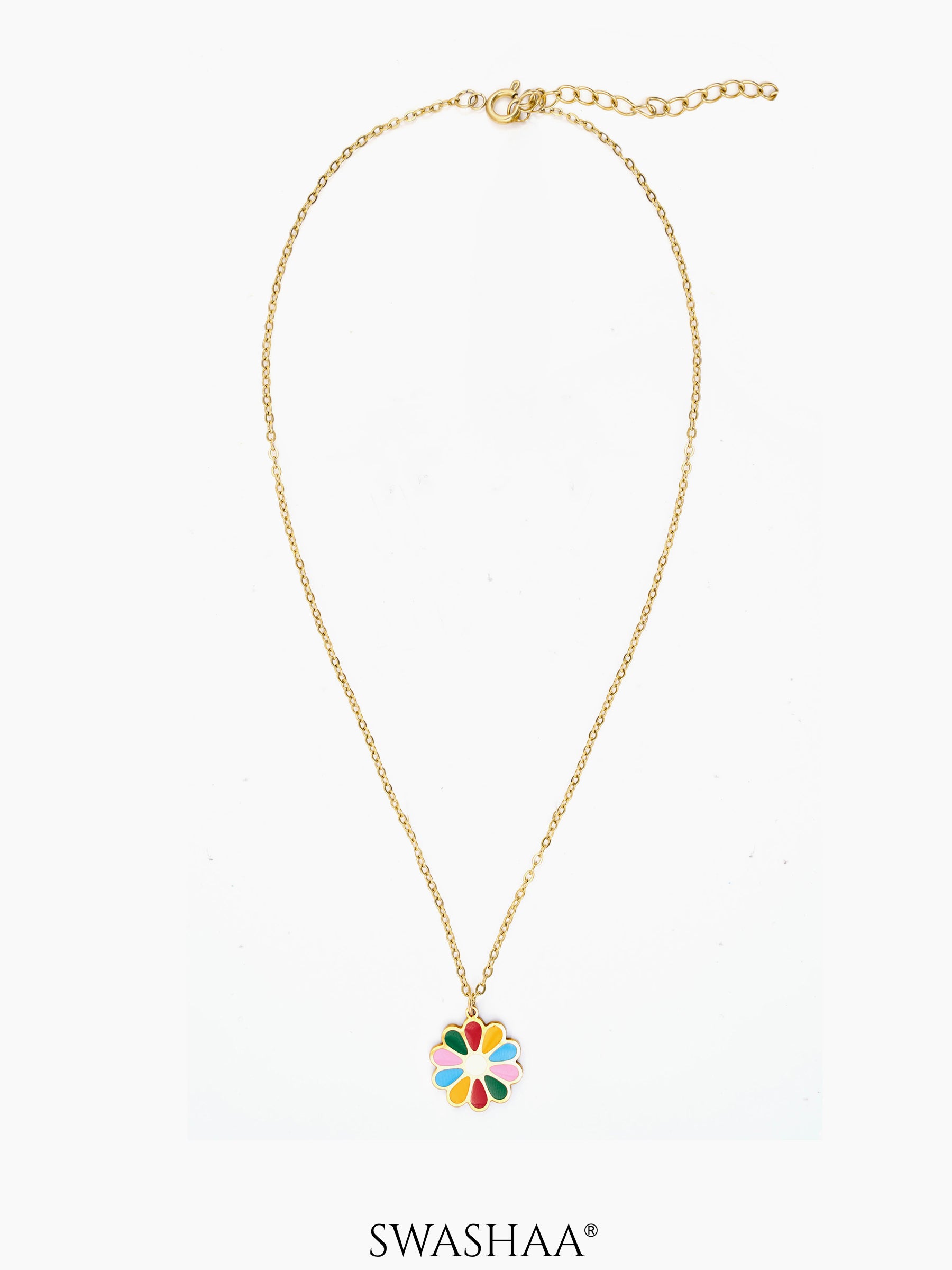 Lolly Flower 18K Gold Plated Kid's Pendant Necklace