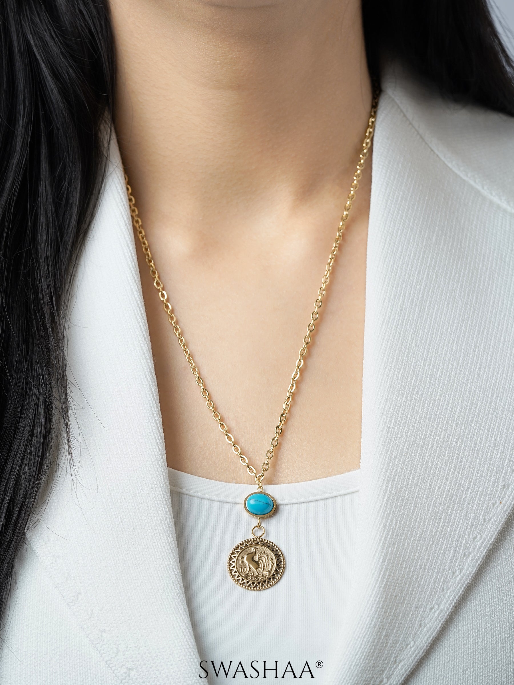 Luck Charm 18K Gold Plated Necklace