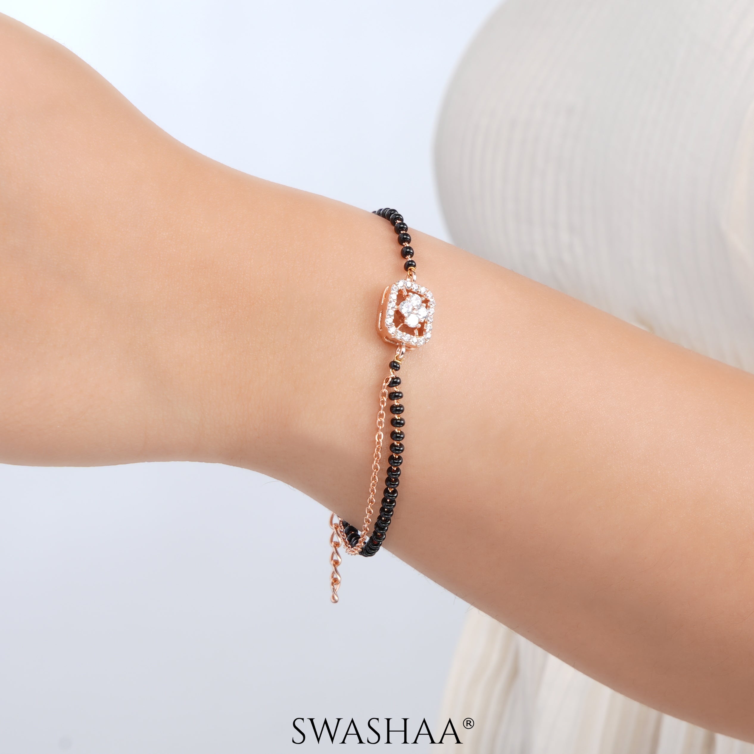 Maher Rosegold Plated Mangalsutra Bracelet