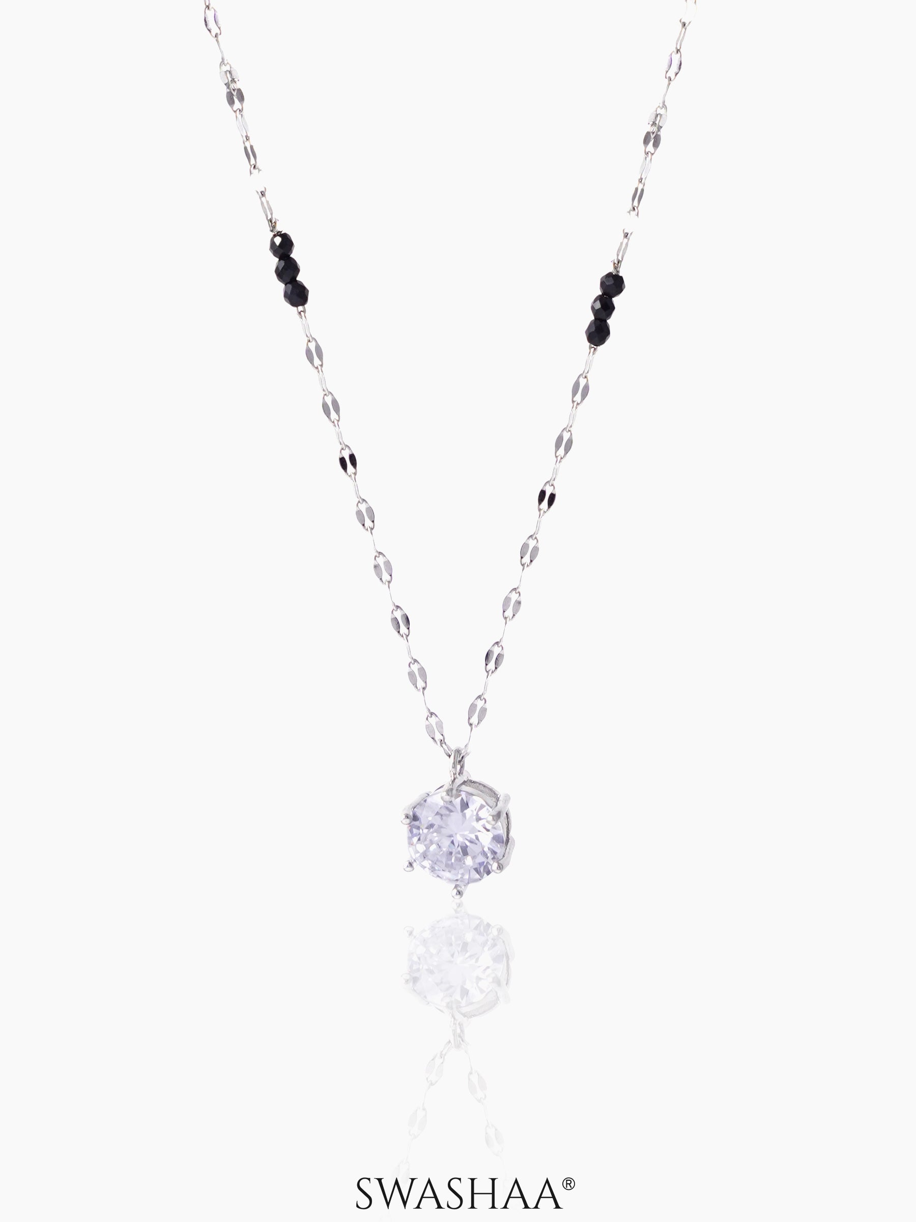 Madan Solitaire Silver Mangalsutra Silver