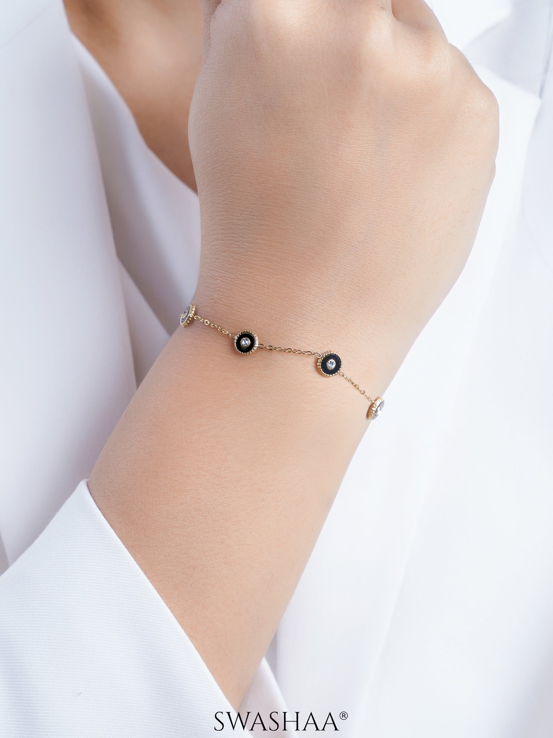 Maelis Black Charms Bracelet
