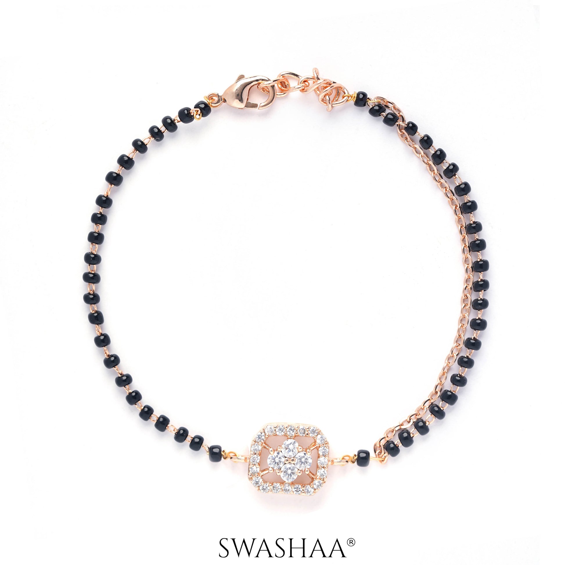 Maher Rosegold Plated Mangalsutra Bracelet Rosegold