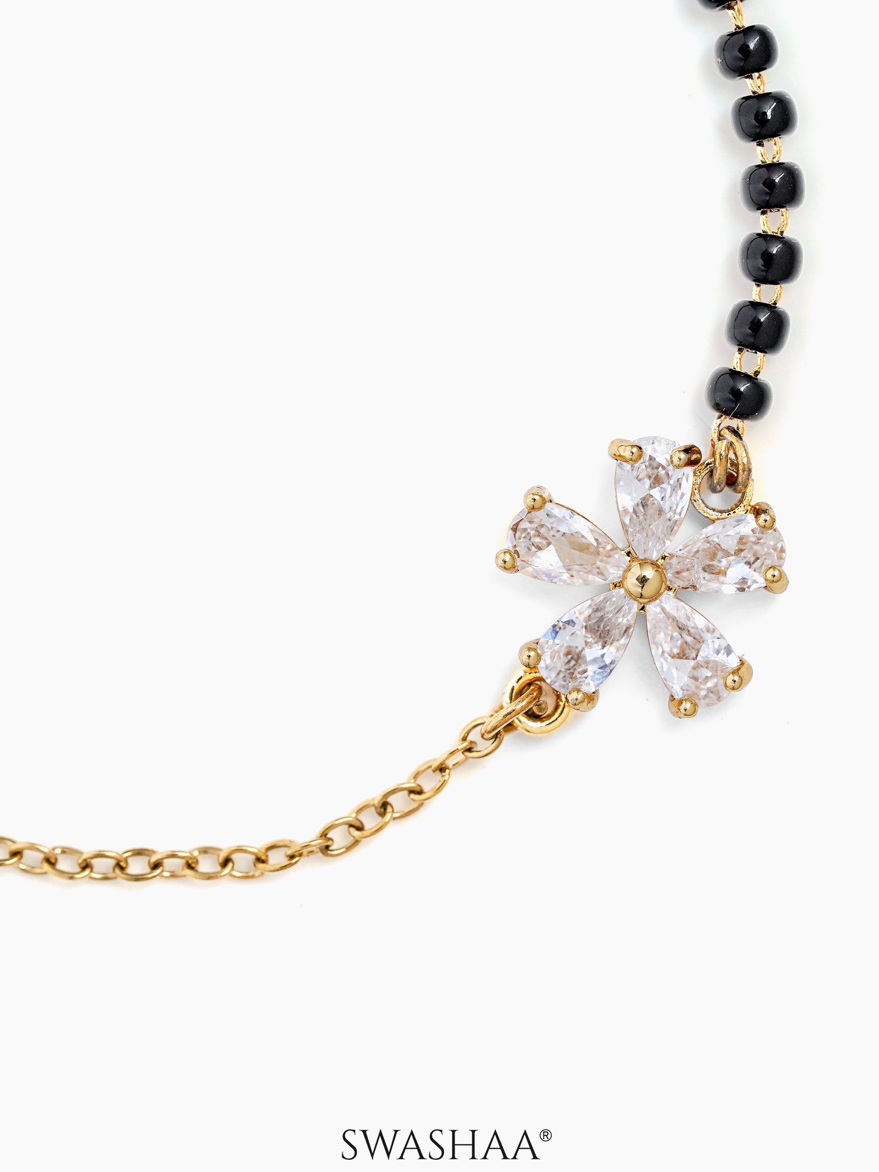 Meher Flower Diamond Mangalsutra Bracelet