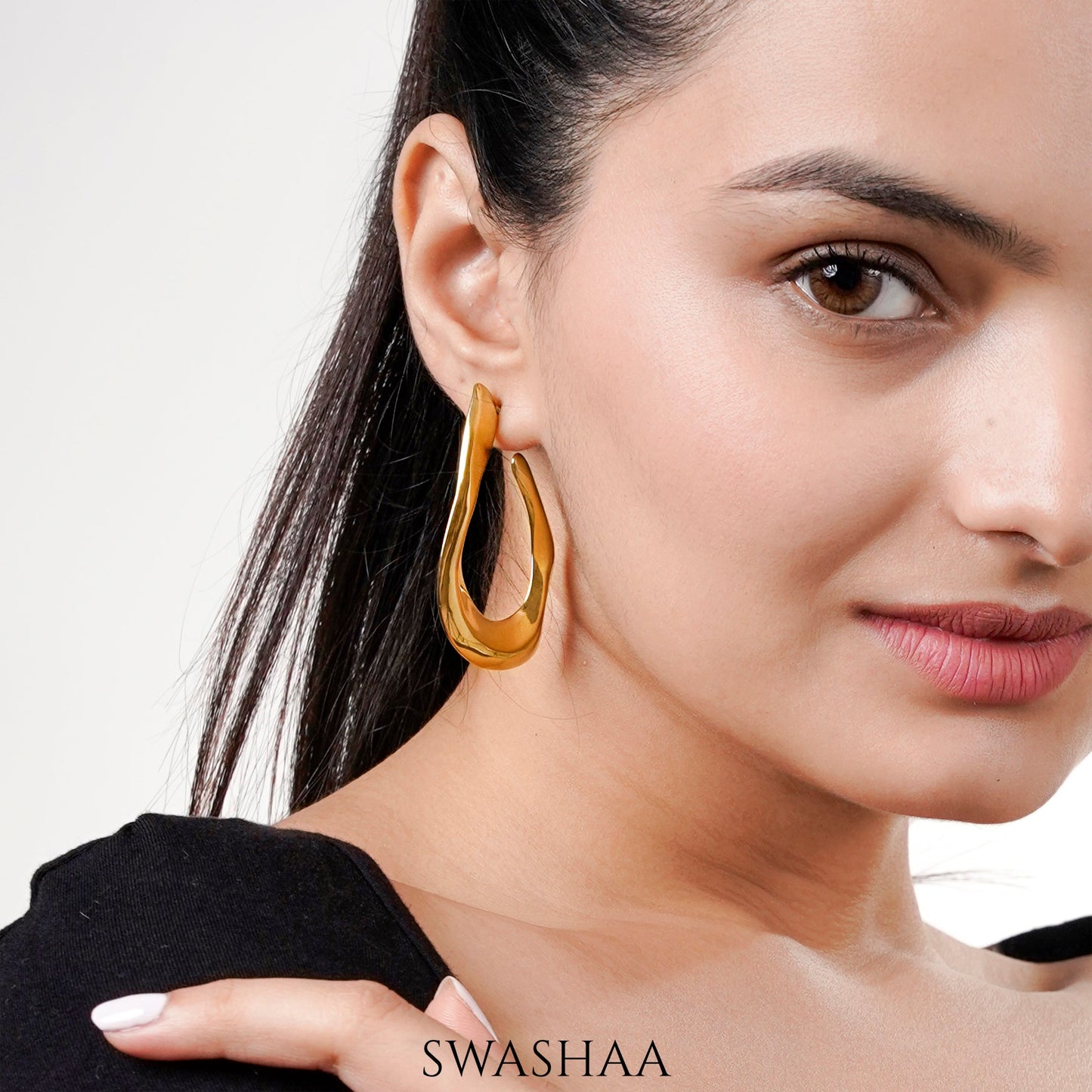 Manha 18K Gold Plated Earrings Gold