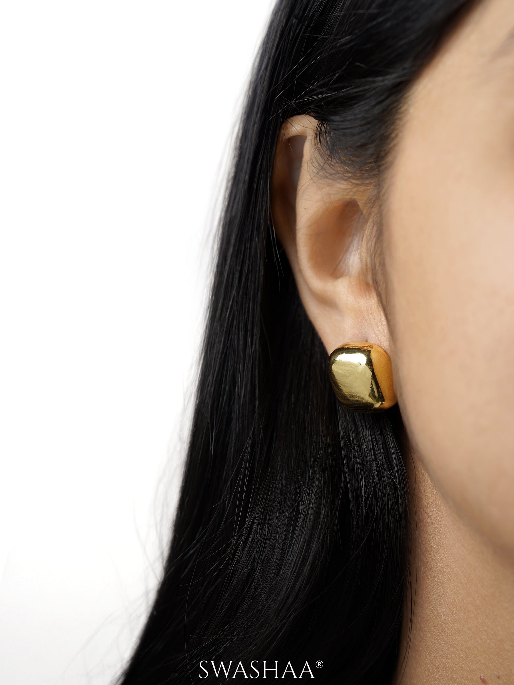 Maple 18K Gold Plated Stud Earrings