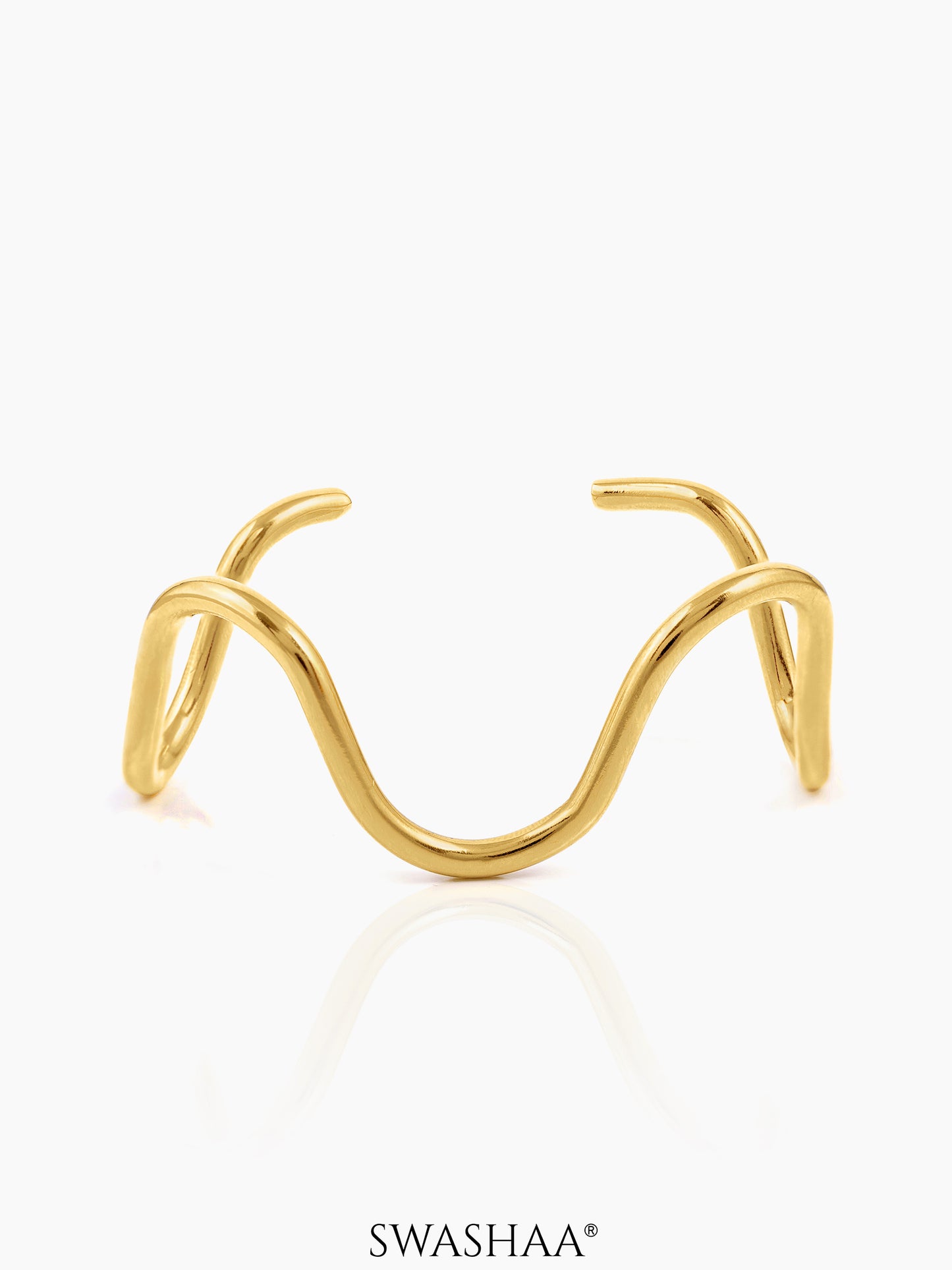 Marcella 18K Gold Plated Cuff Kada Bracelet Gold