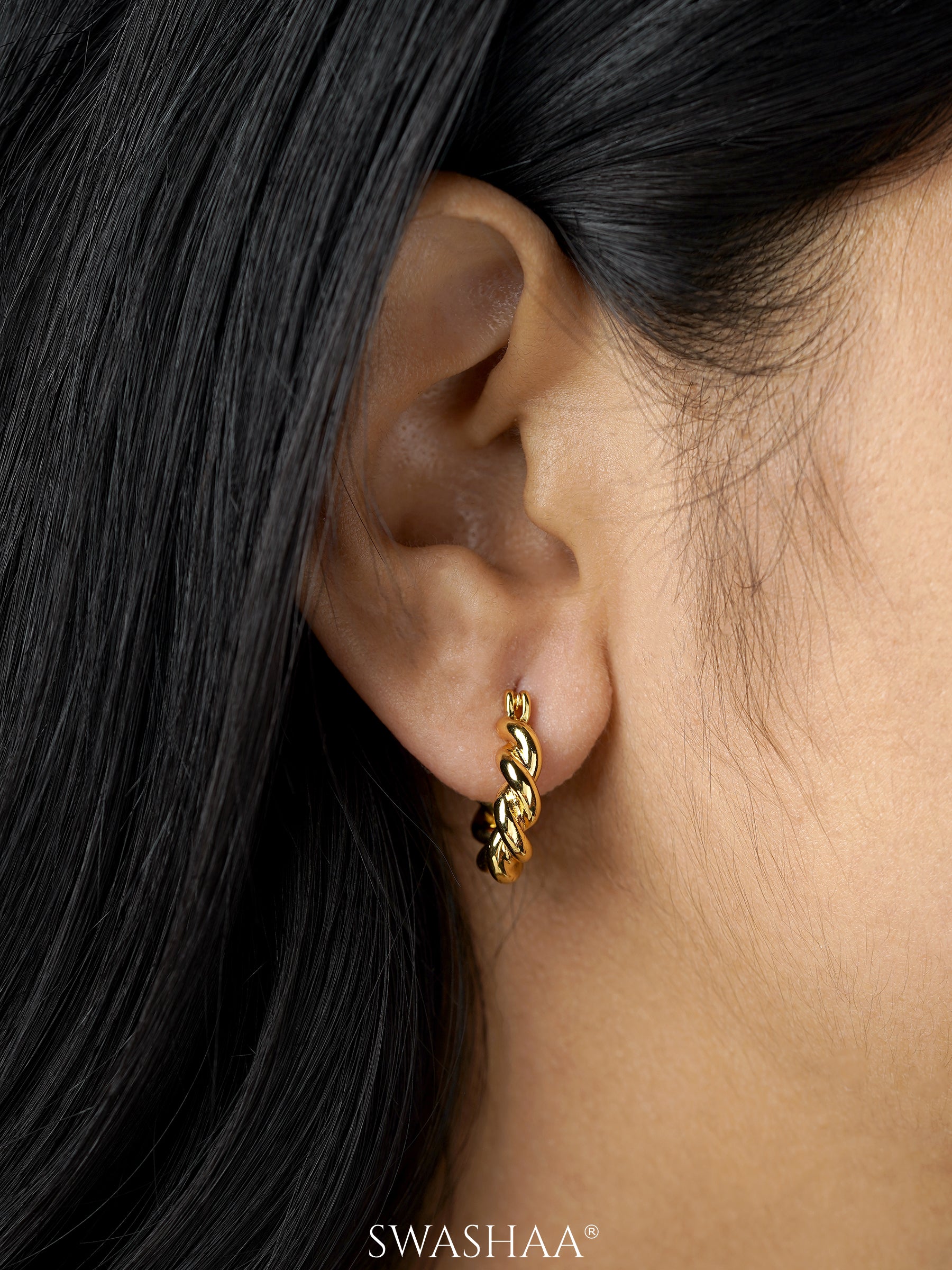 Marcus 18K Gold Plated Hoop Earrings