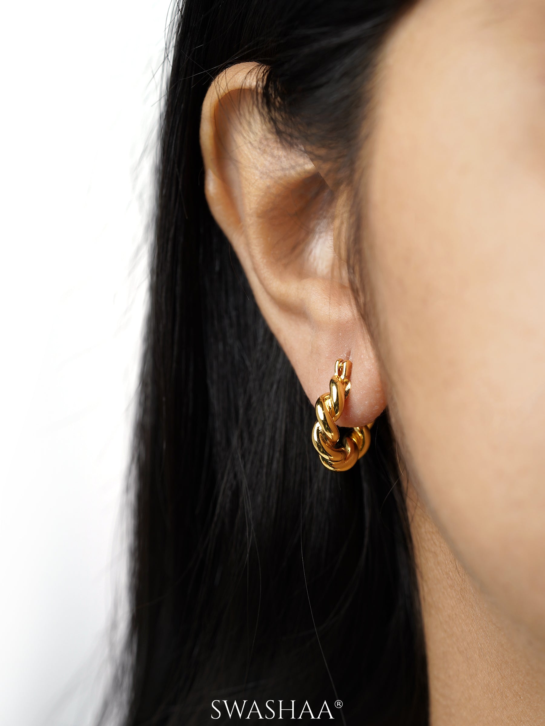 Marcus 18K Gold Plated Hoop Earrings