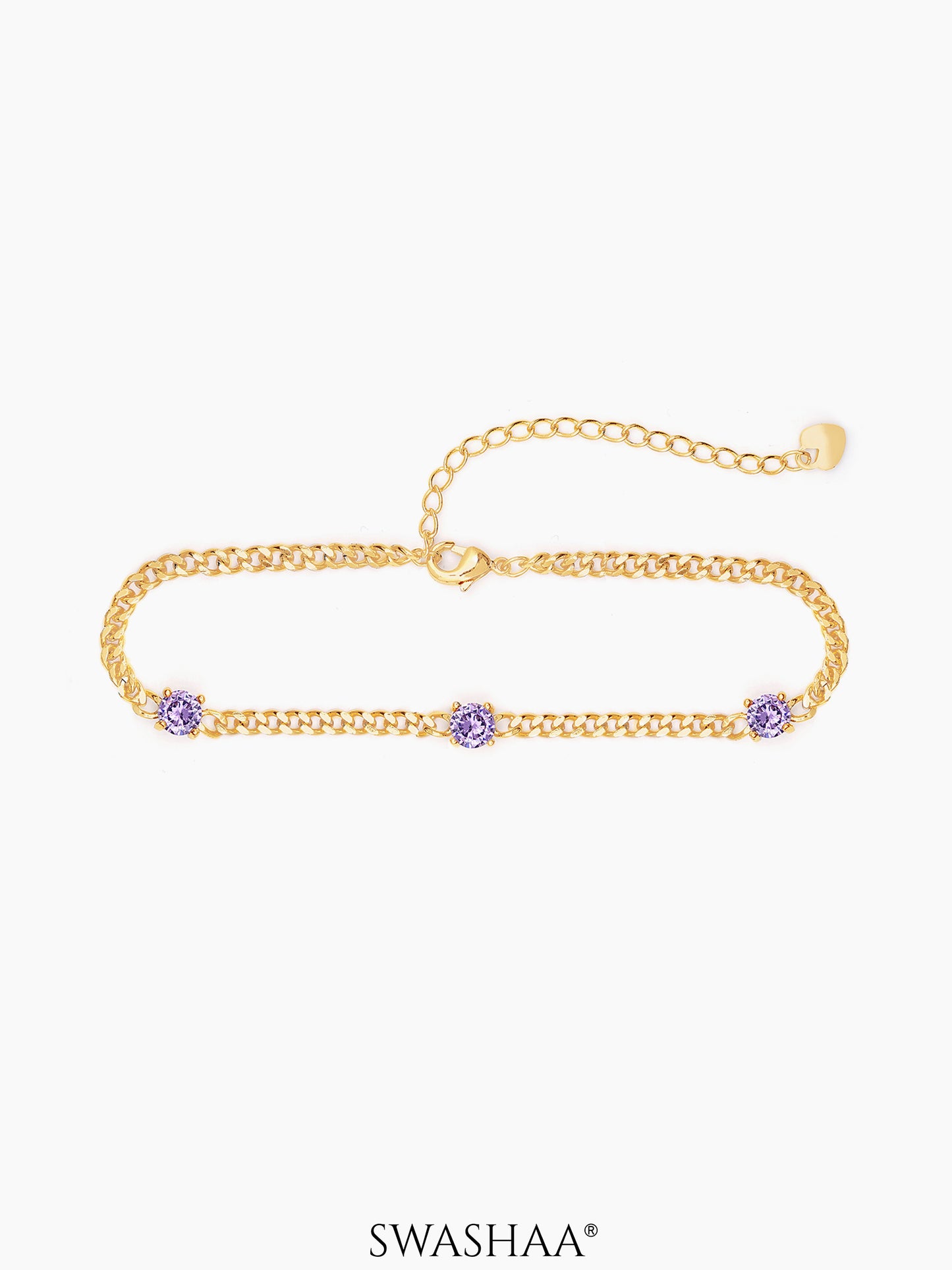 Margaret 18K Gold Plated Bracelet Purple Gold