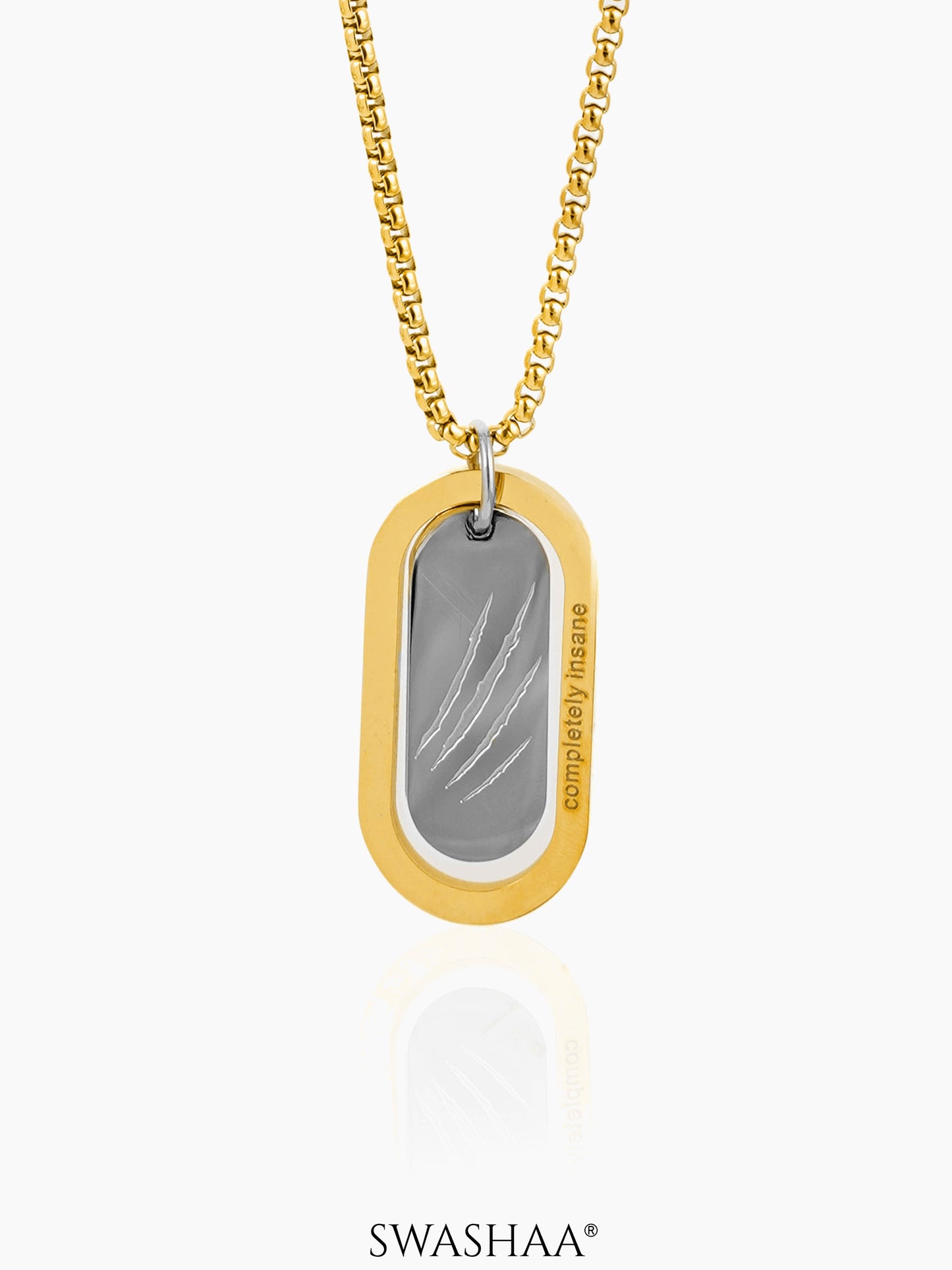 Matej 18K Gold Plated Men's Chain Pendant Gold