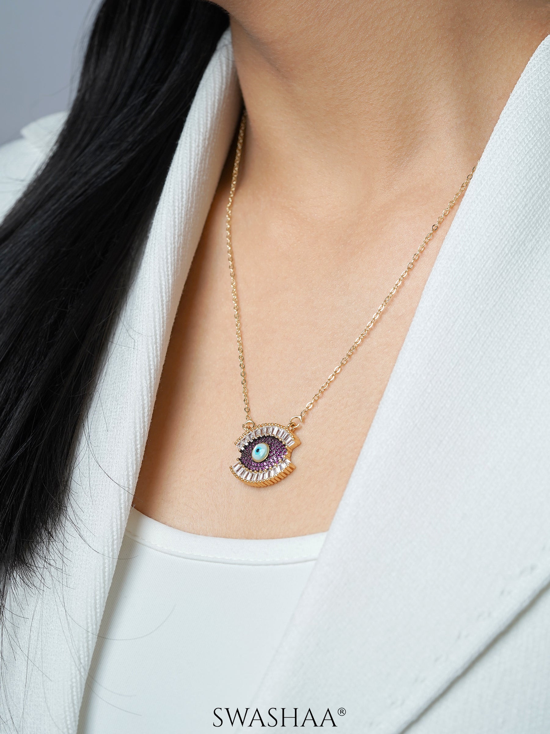 Meesha Evil Eye Necklace