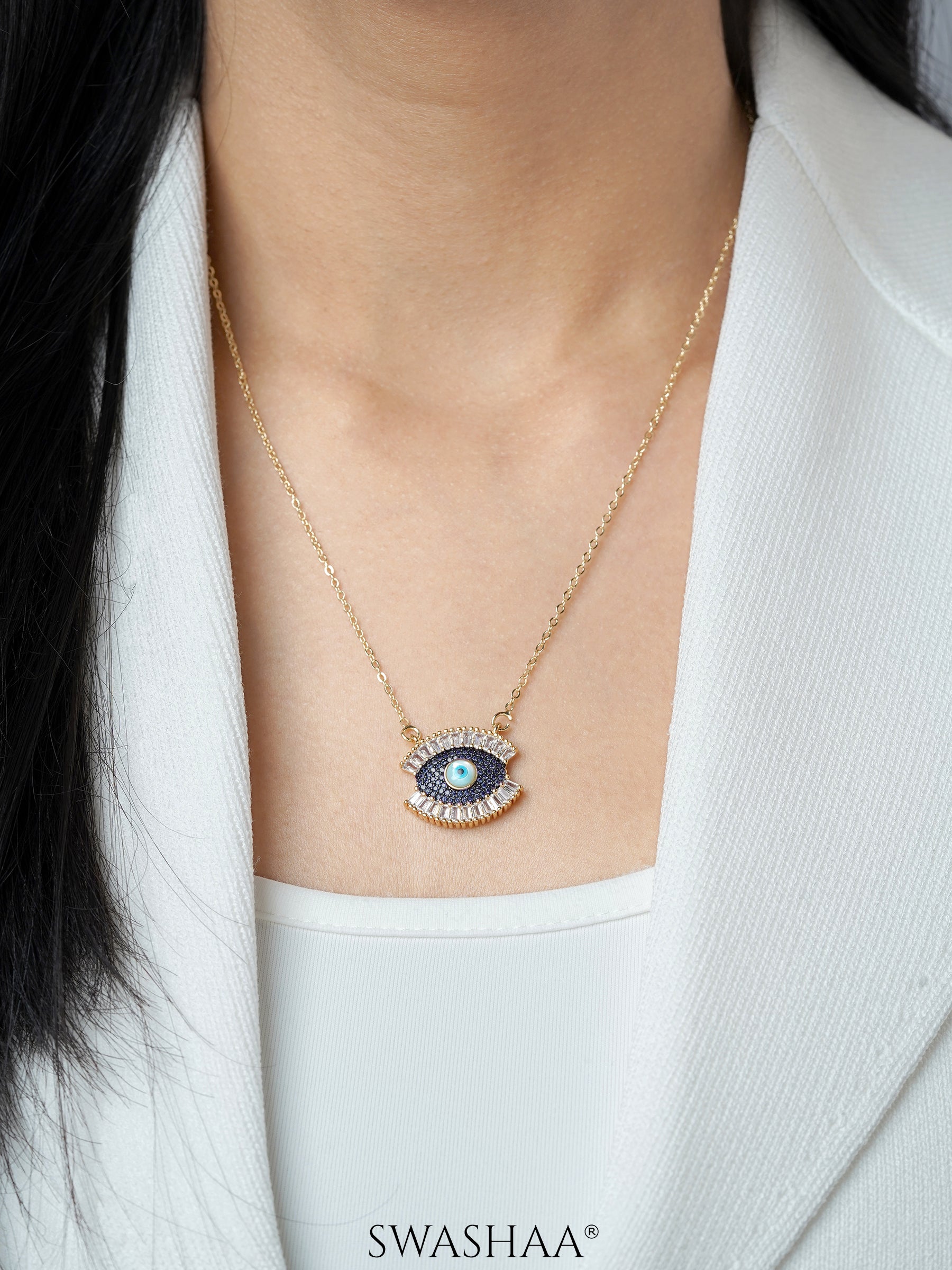 Meesha Evil Eye Necklace