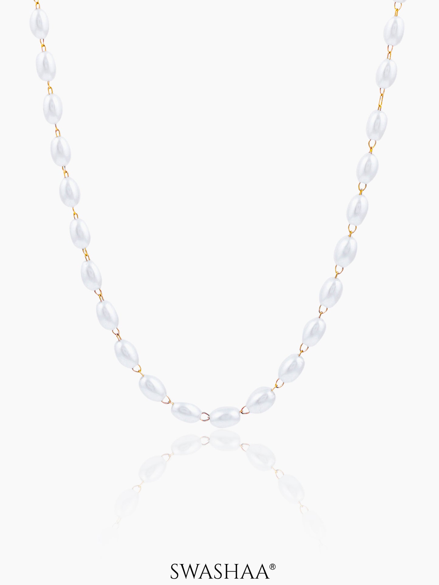 Meesha Pearl 18K Gold Plated Necklace Gold