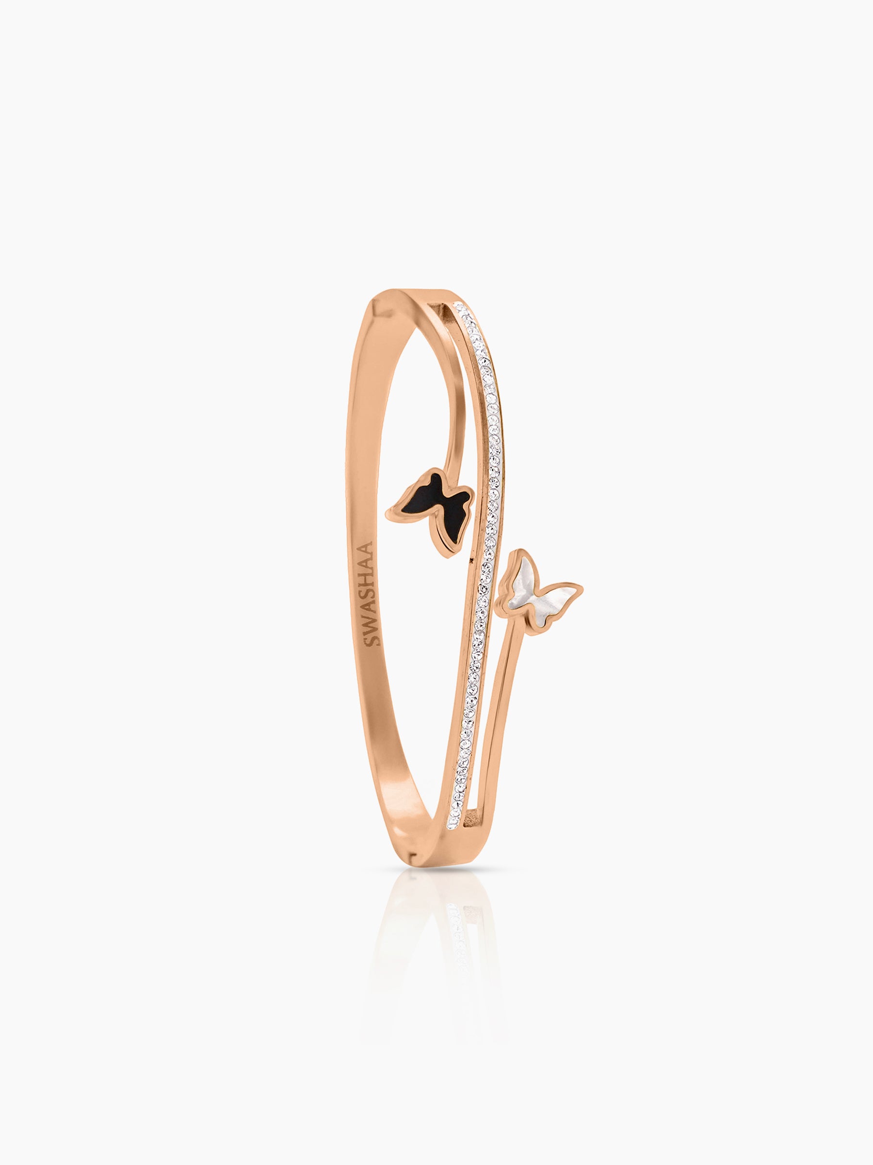 Meghan Butterfly Rosegold Plated Bracelet