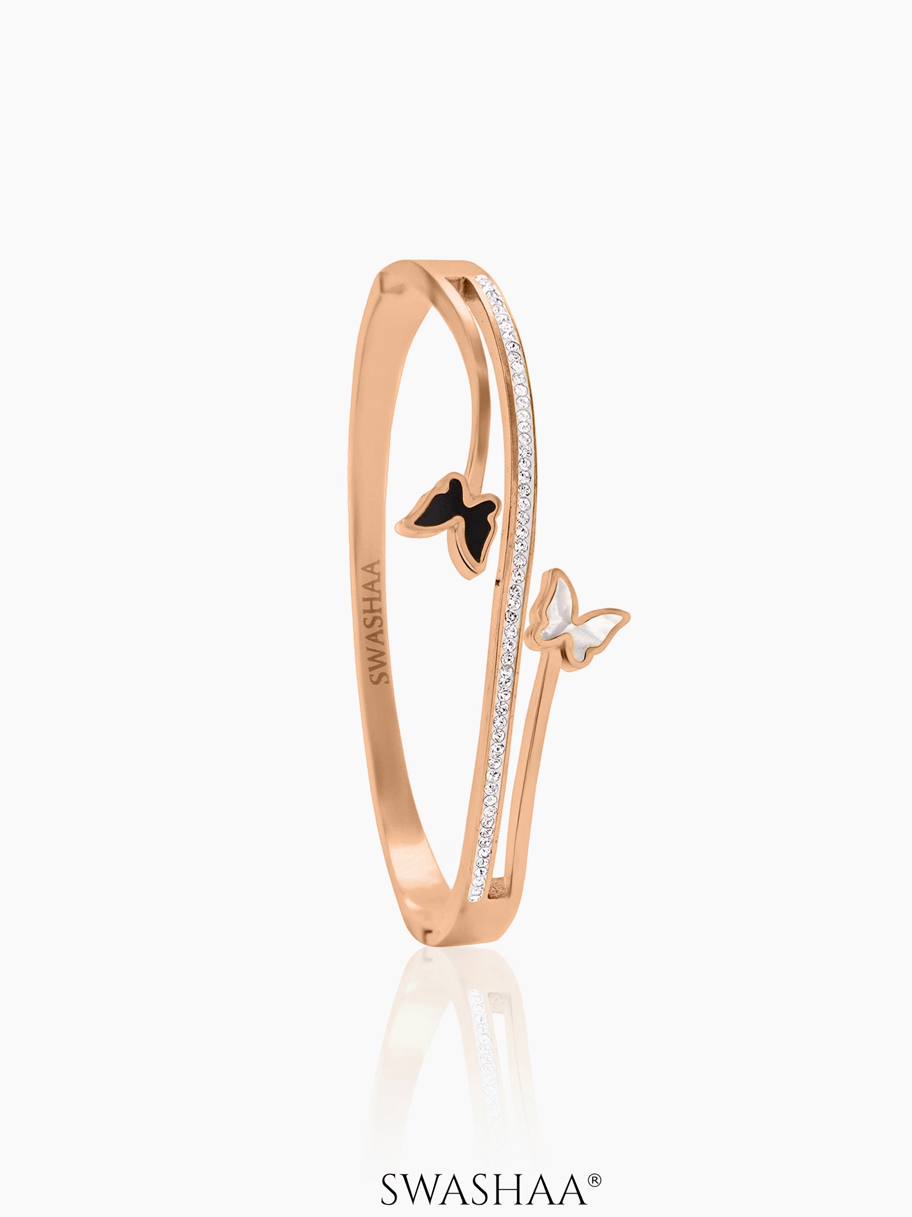 Meghan Butterfly Bracelet Rosegold Plated