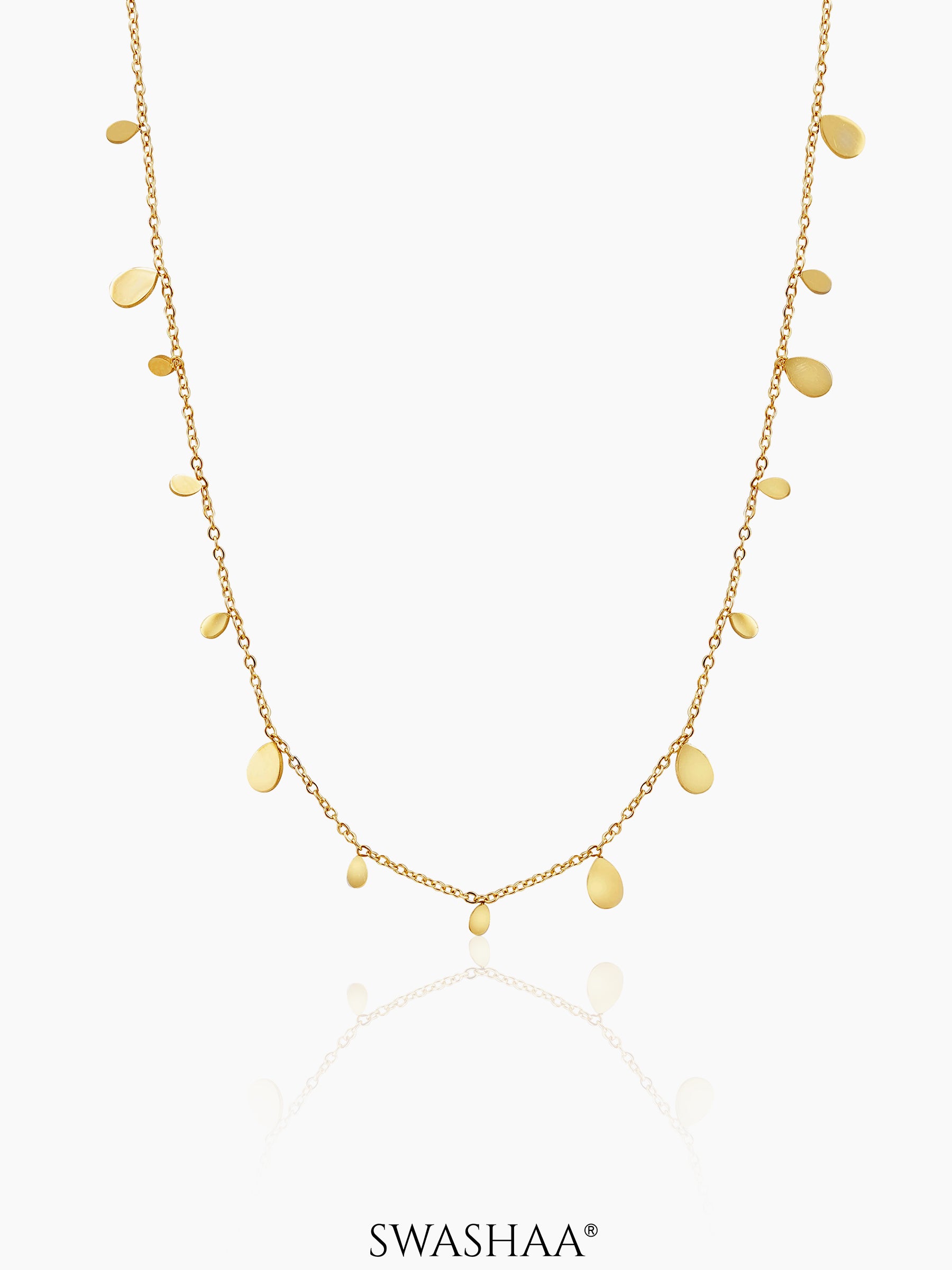 Mehuri Drop Charms 18K Gold Plated Necklace Gold