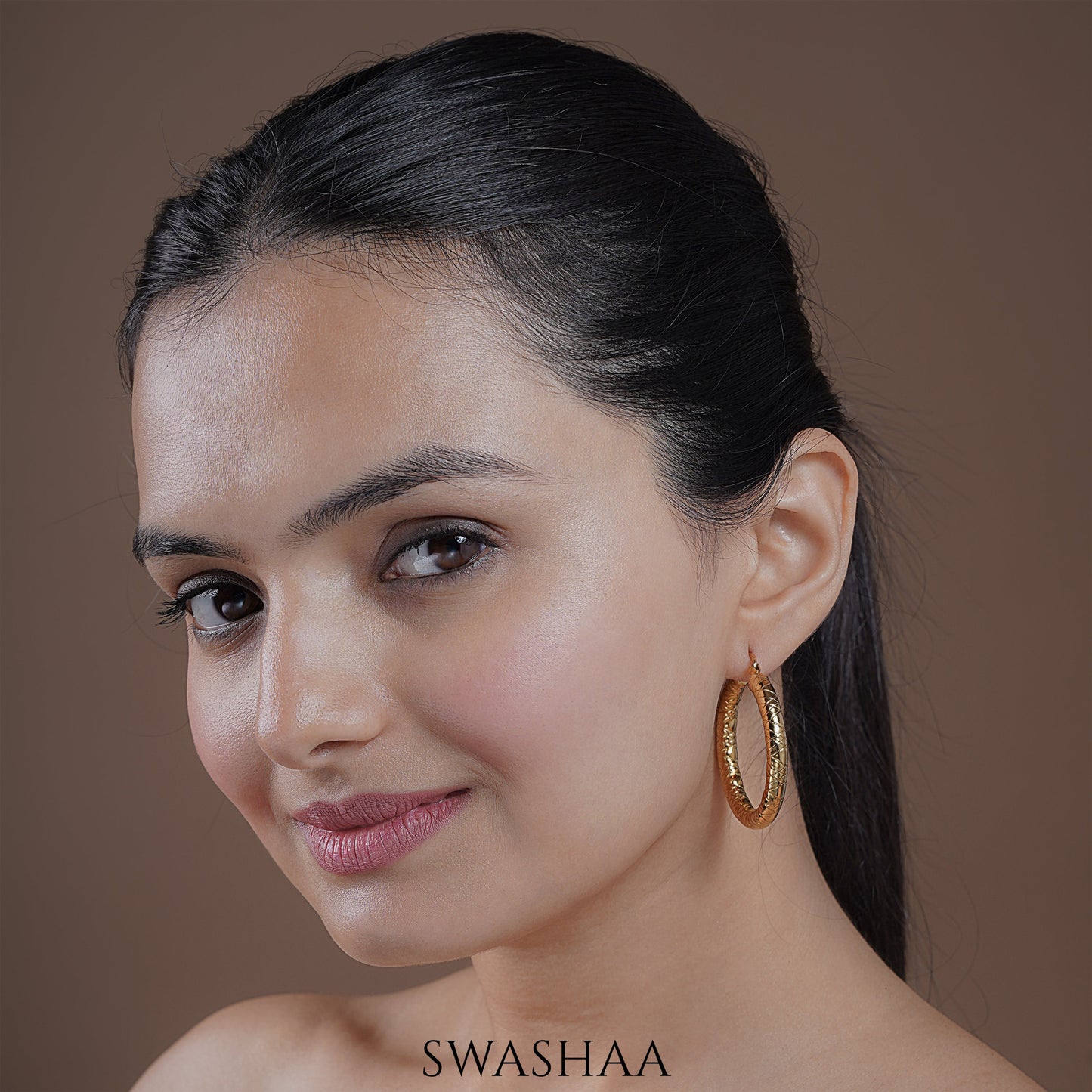 Mina Loop 18K Gold Plated Earrings Gold