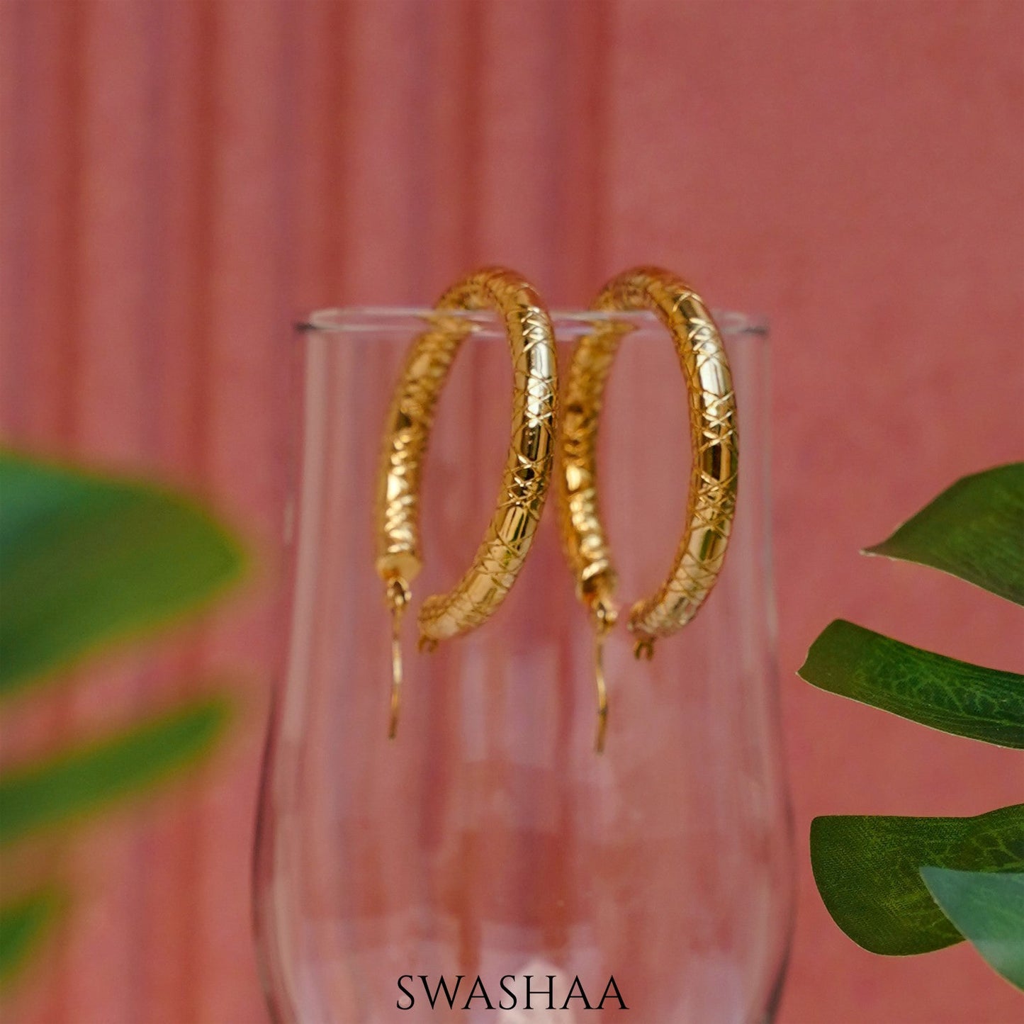 Mina Loop 18K Gold Plated Earrings