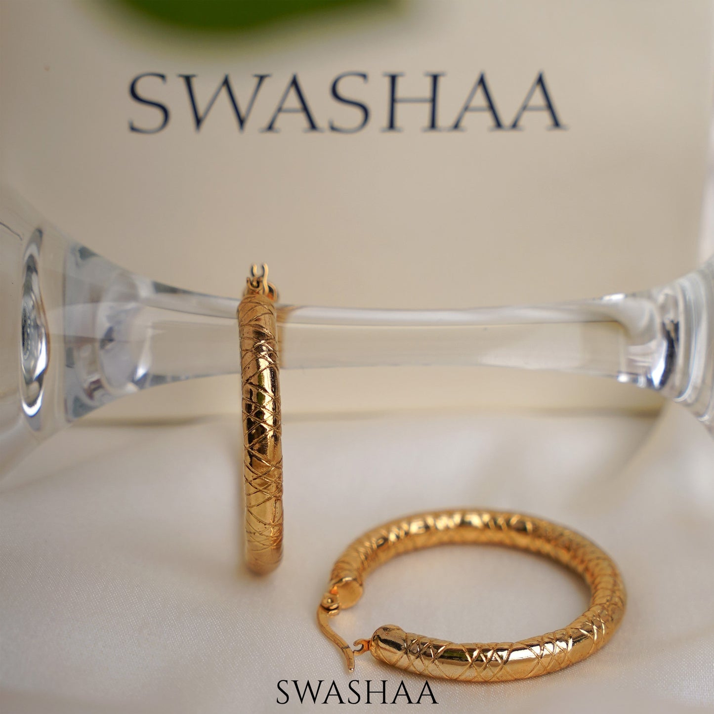 Mina Loop 18K Gold Plated Earrings