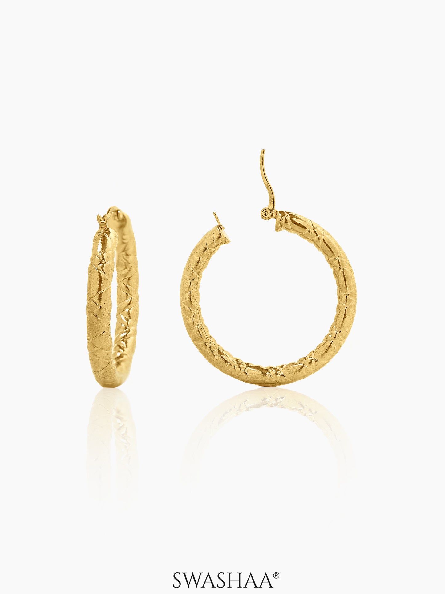 Mina Hoop 18K Gold Plated Earrings Gold