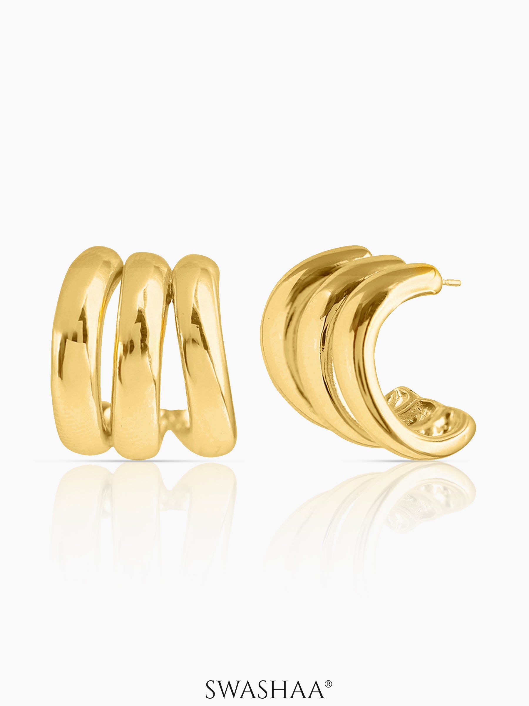Mirabella 18K Gold Plated Earrings Gold