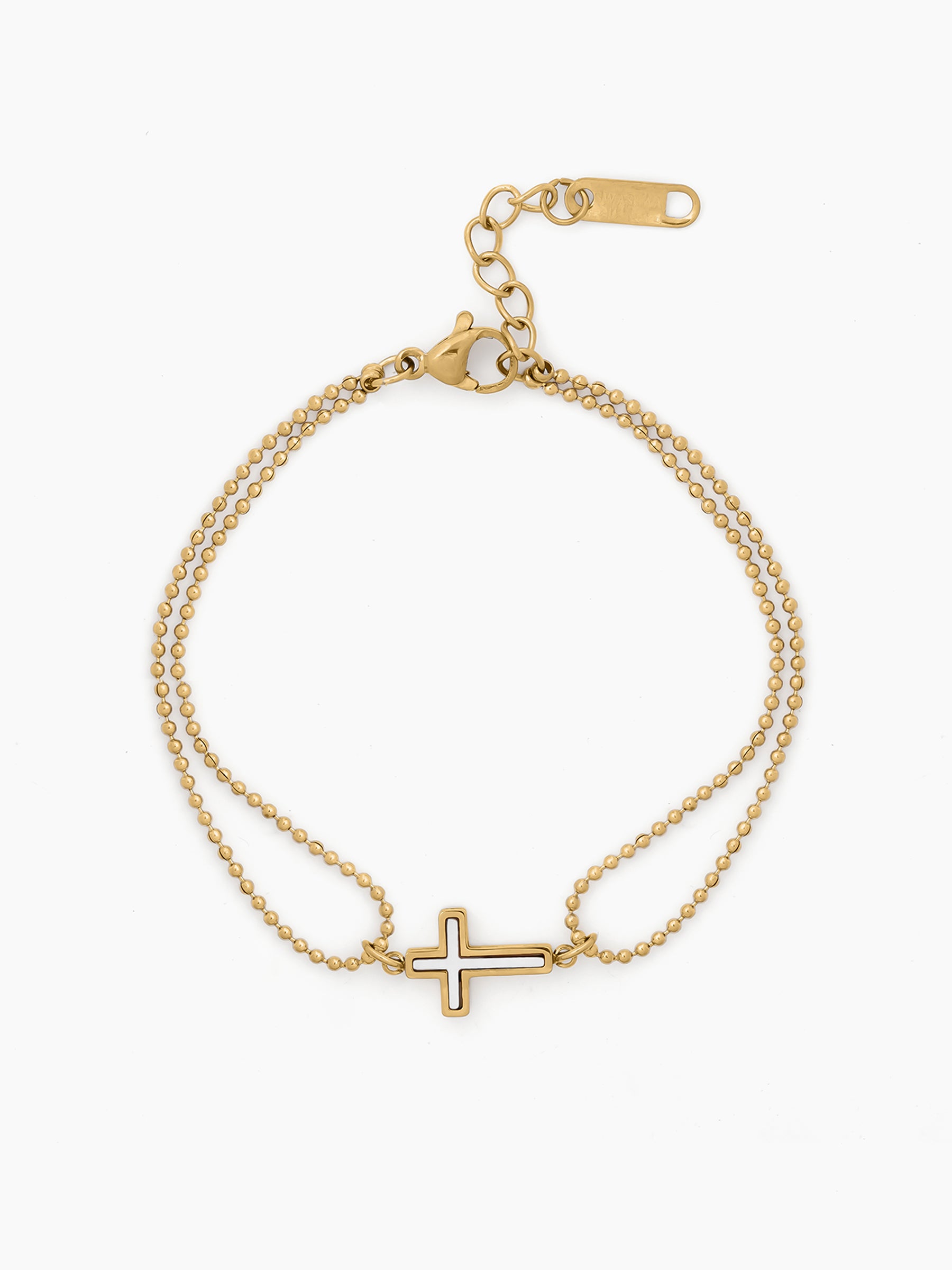 Monira Cross 18K Gold Plated Chain Bracelet Gold