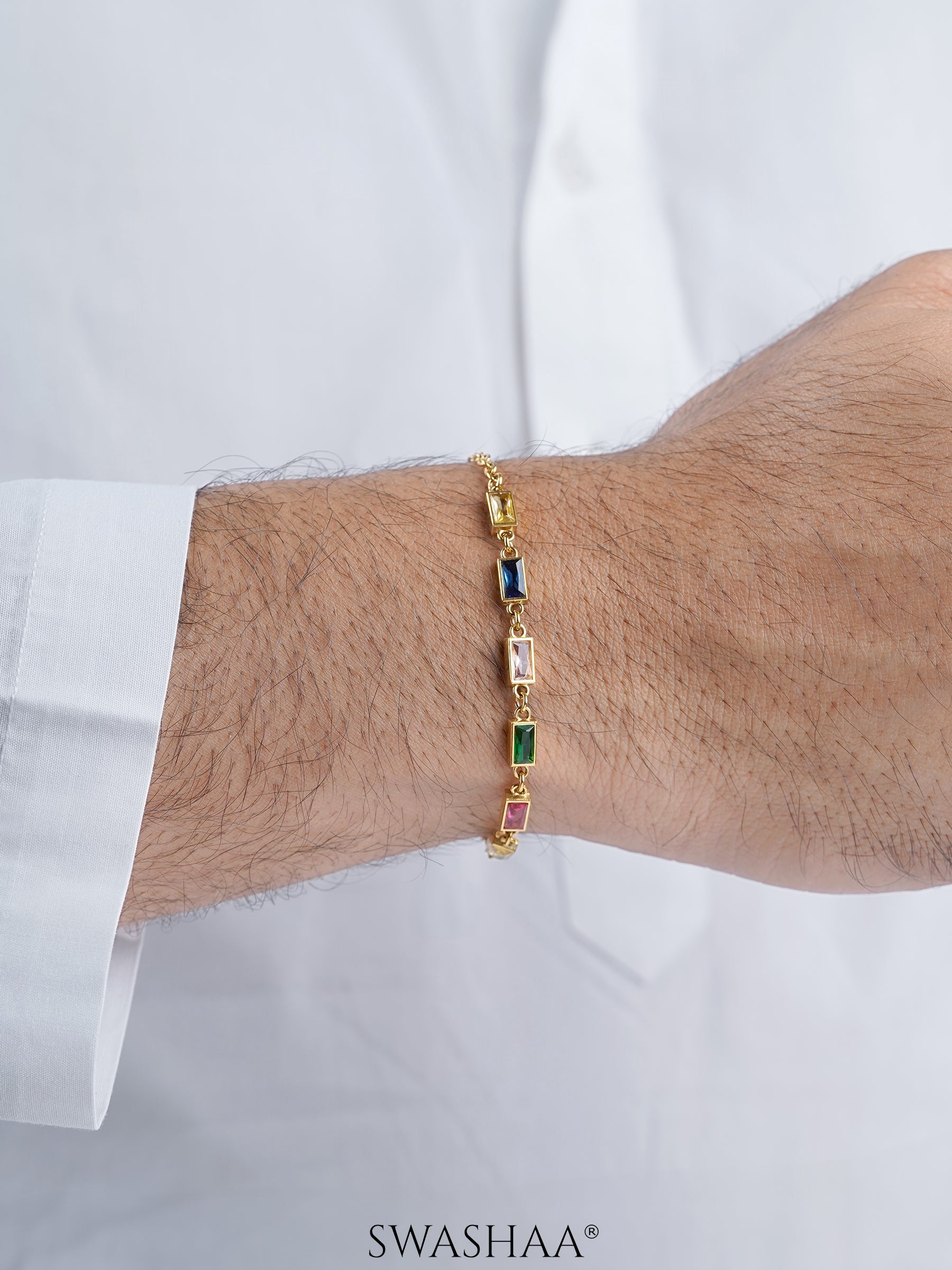 Multi Stone Men's Bracelet